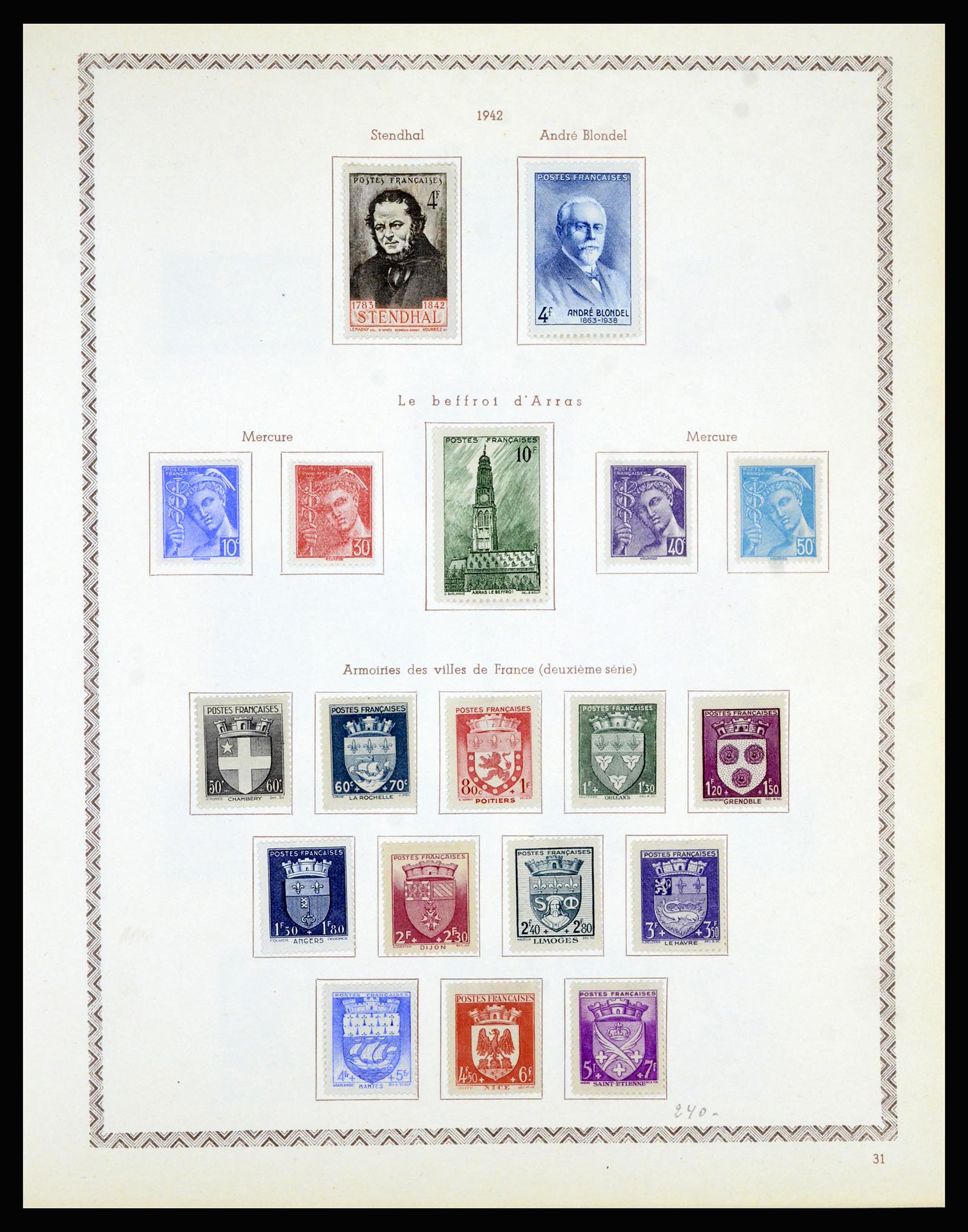 36898 038 - Postzegelverzameling 36898 Frankrijk 1849-1955.