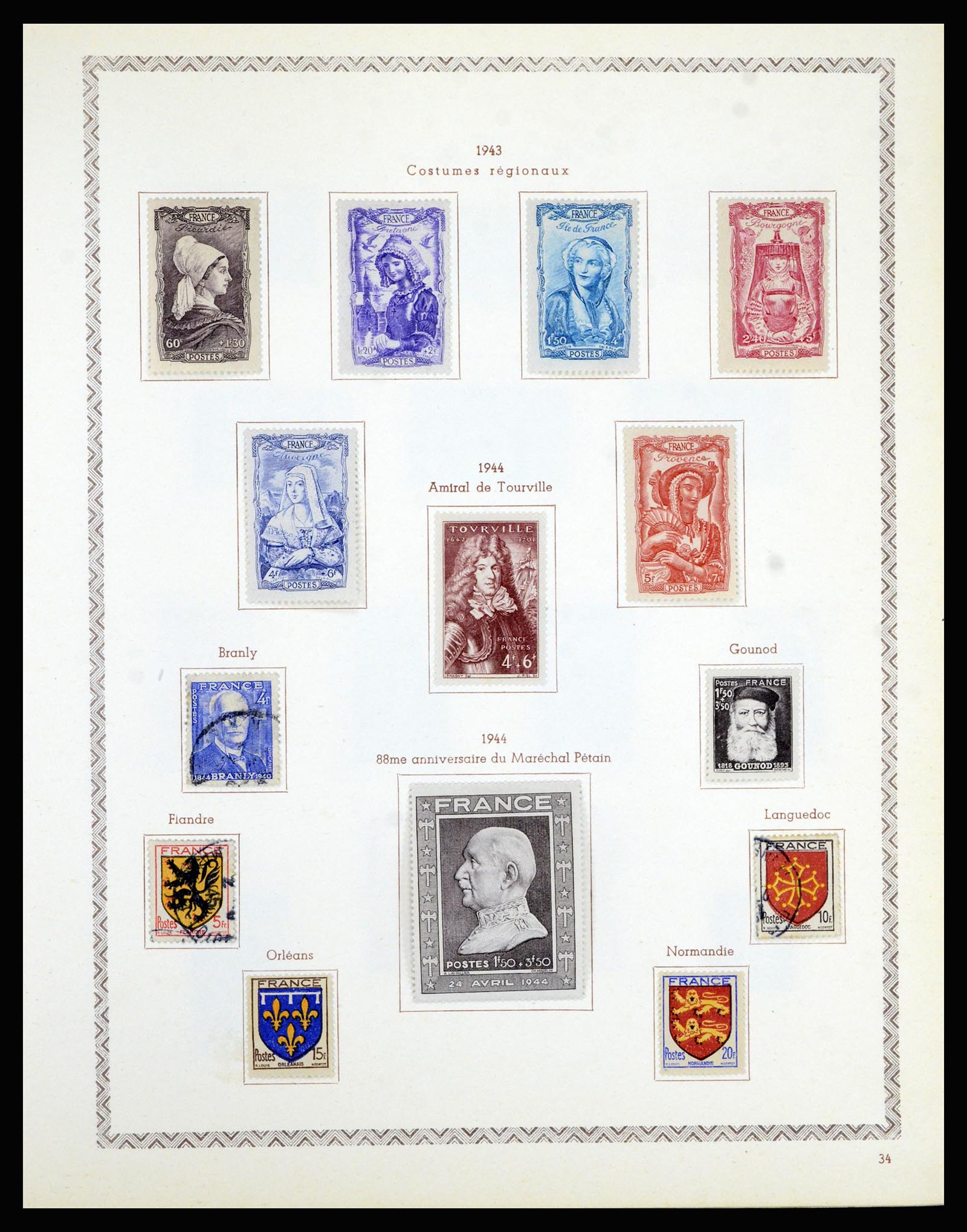 36898 041 - Postzegelverzameling 36898 Frankrijk 1849-1955.