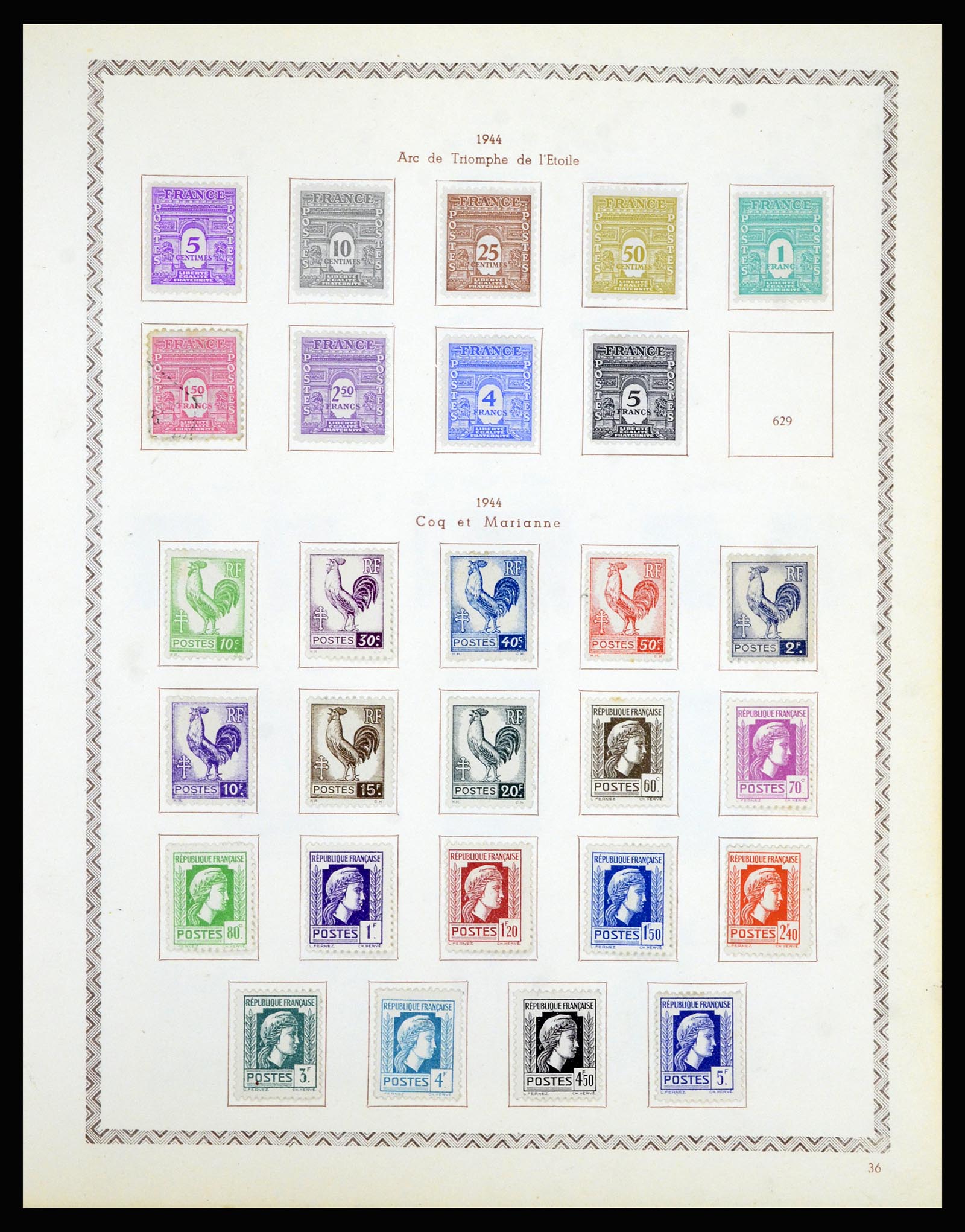 36898 043 - Postzegelverzameling 36898 Frankrijk 1849-1955.