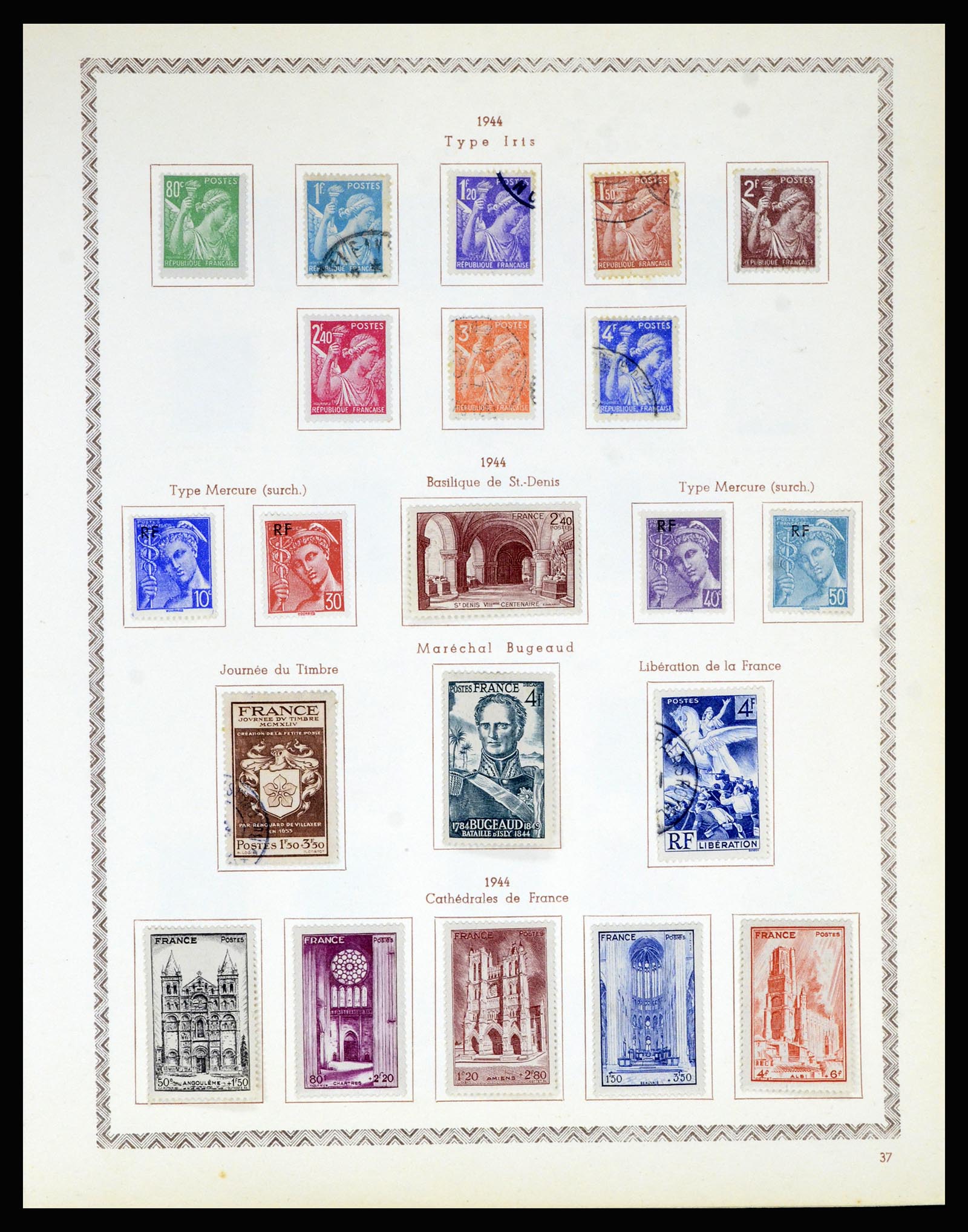36898 044 - Postzegelverzameling 36898 Frankrijk 1849-1955.