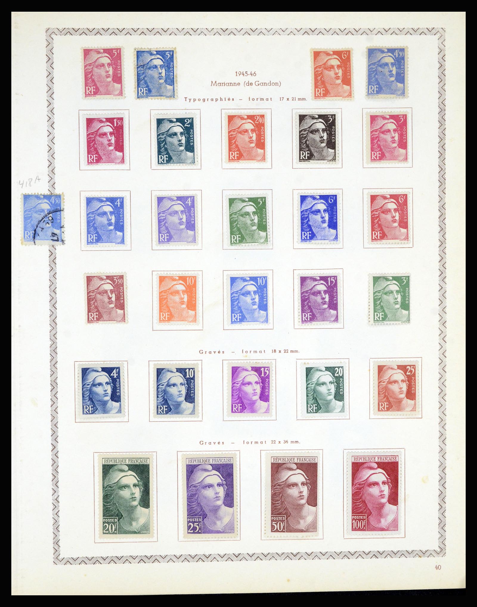 36898 048 - Postzegelverzameling 36898 Frankrijk 1849-1955.