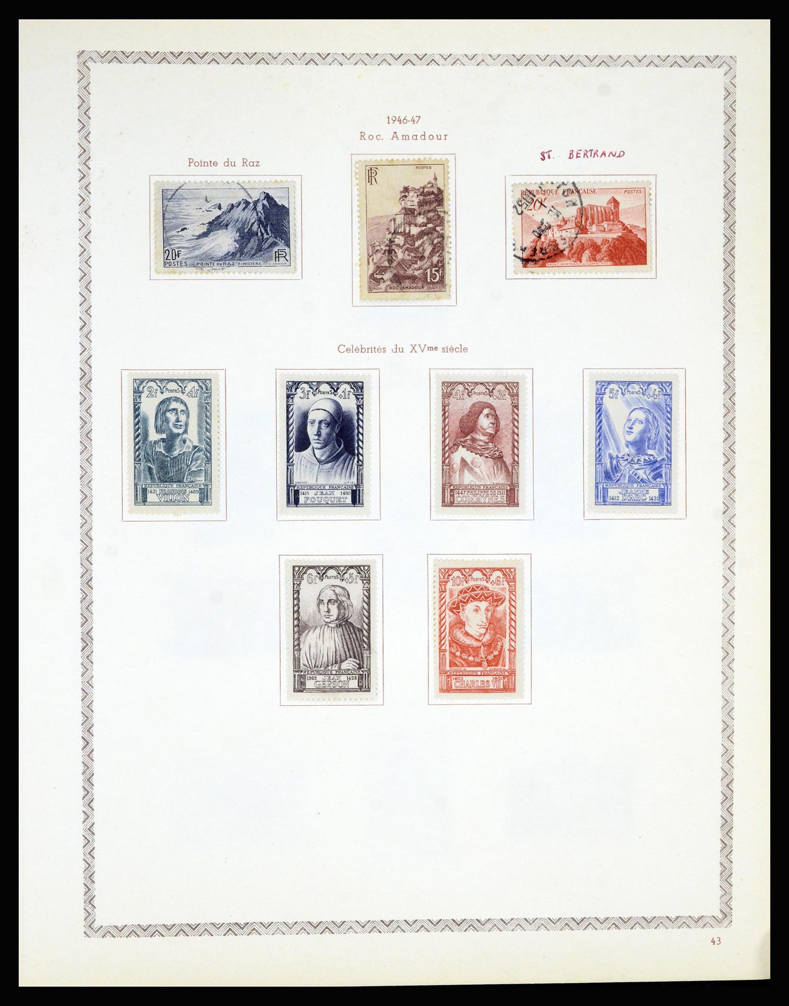 36898 051 - Postzegelverzameling 36898 Frankrijk 1849-1955.
