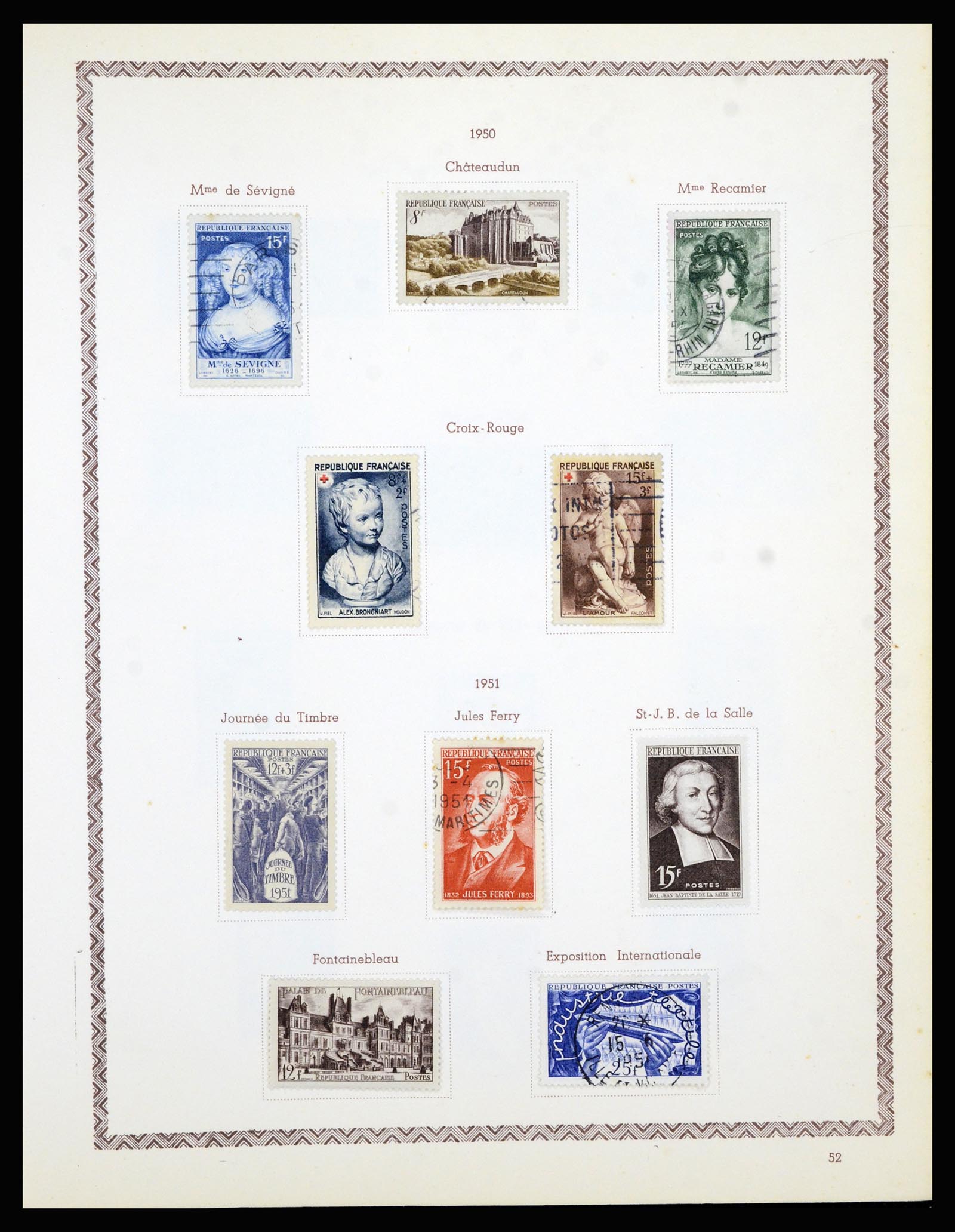36898 060 - Postzegelverzameling 36898 Frankrijk 1849-1955.