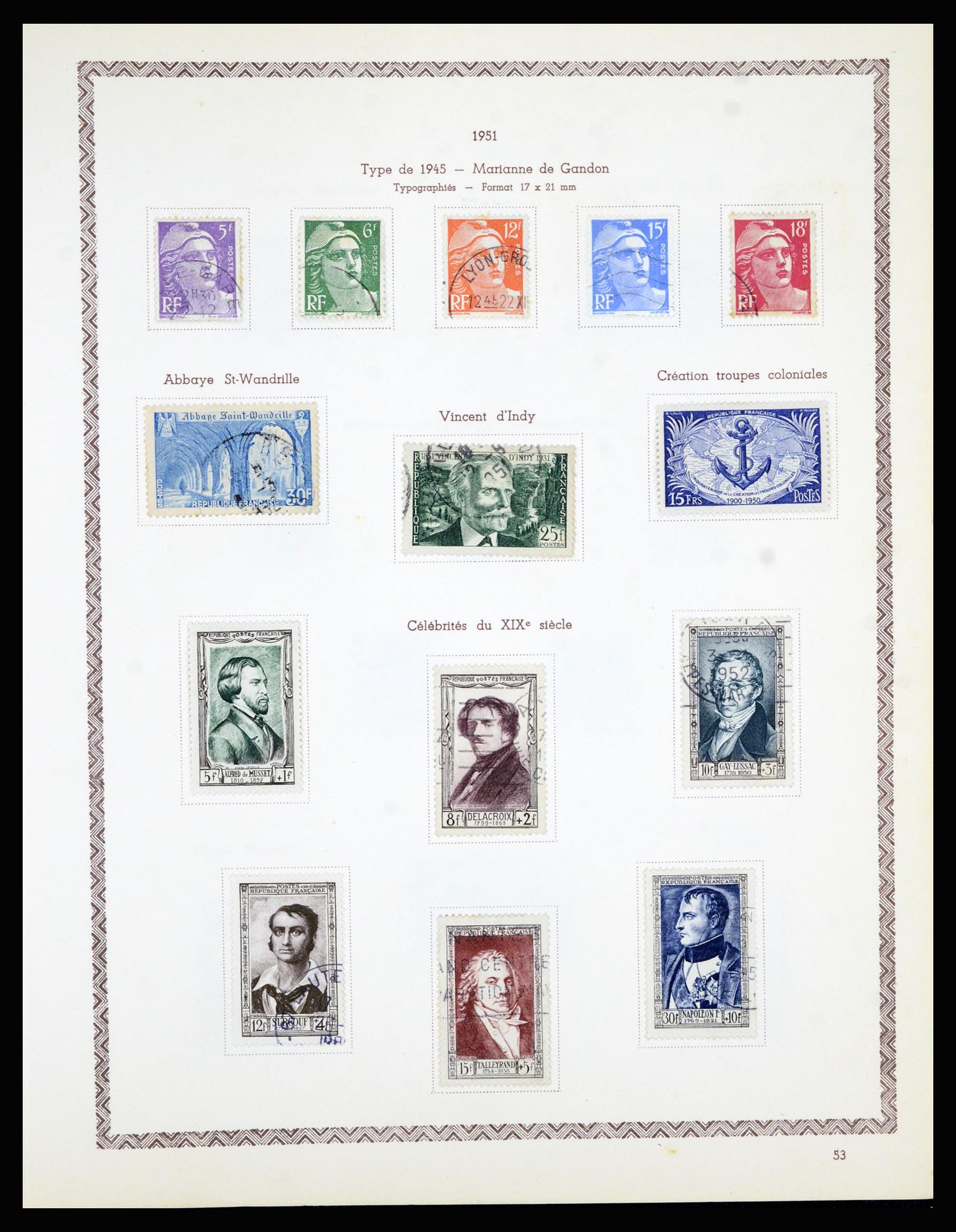 36898 062 - Postzegelverzameling 36898 Frankrijk 1849-1955.