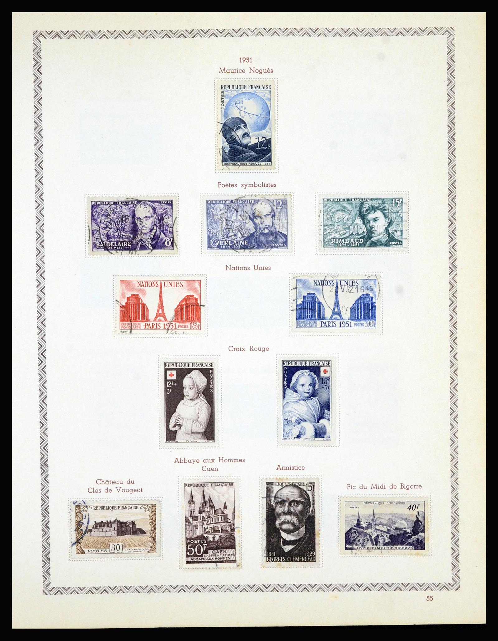 36898 064 - Postzegelverzameling 36898 Frankrijk 1849-1955.