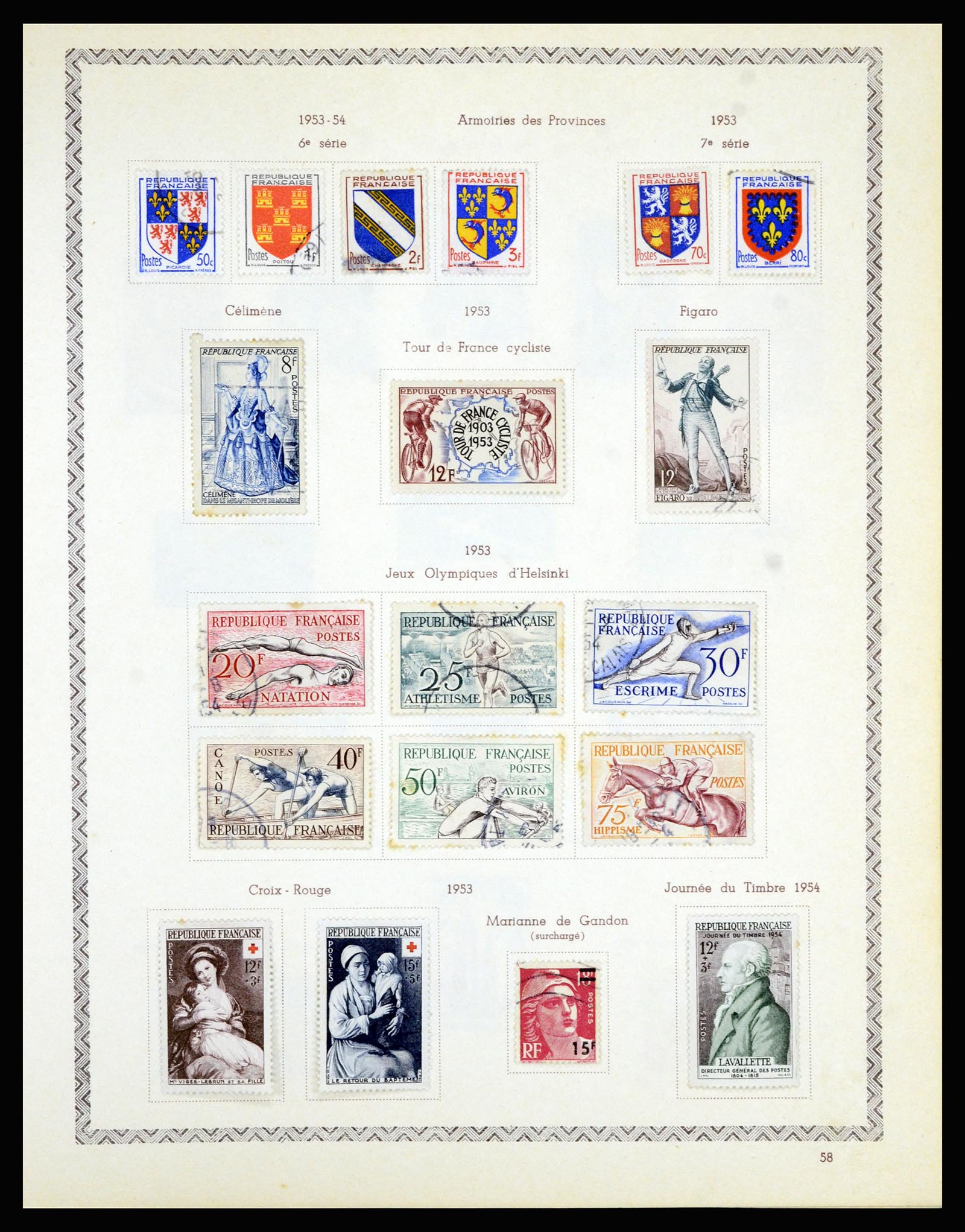 36898 067 - Postzegelverzameling 36898 Frankrijk 1849-1955.