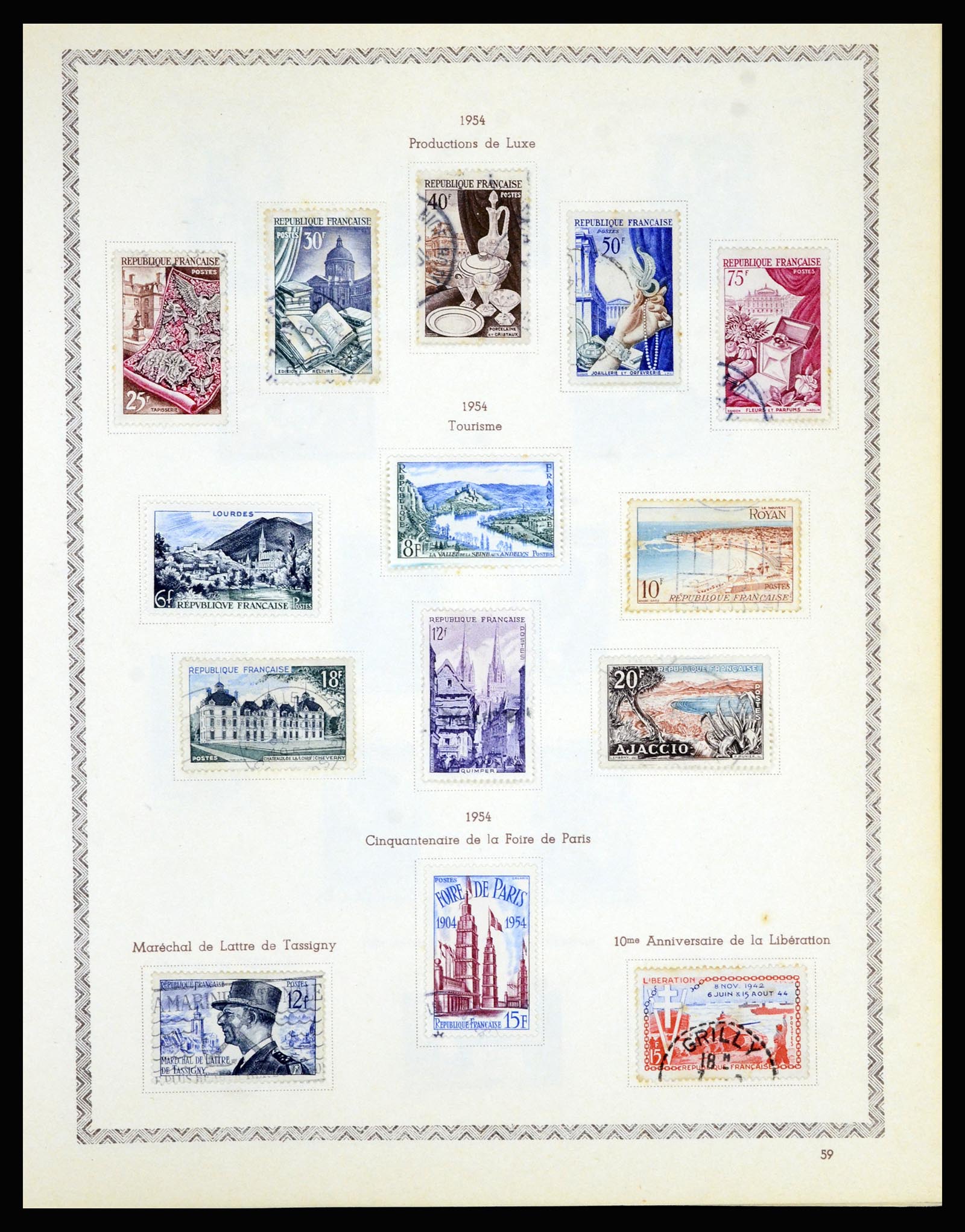 36898 068 - Postzegelverzameling 36898 Frankrijk 1849-1955.