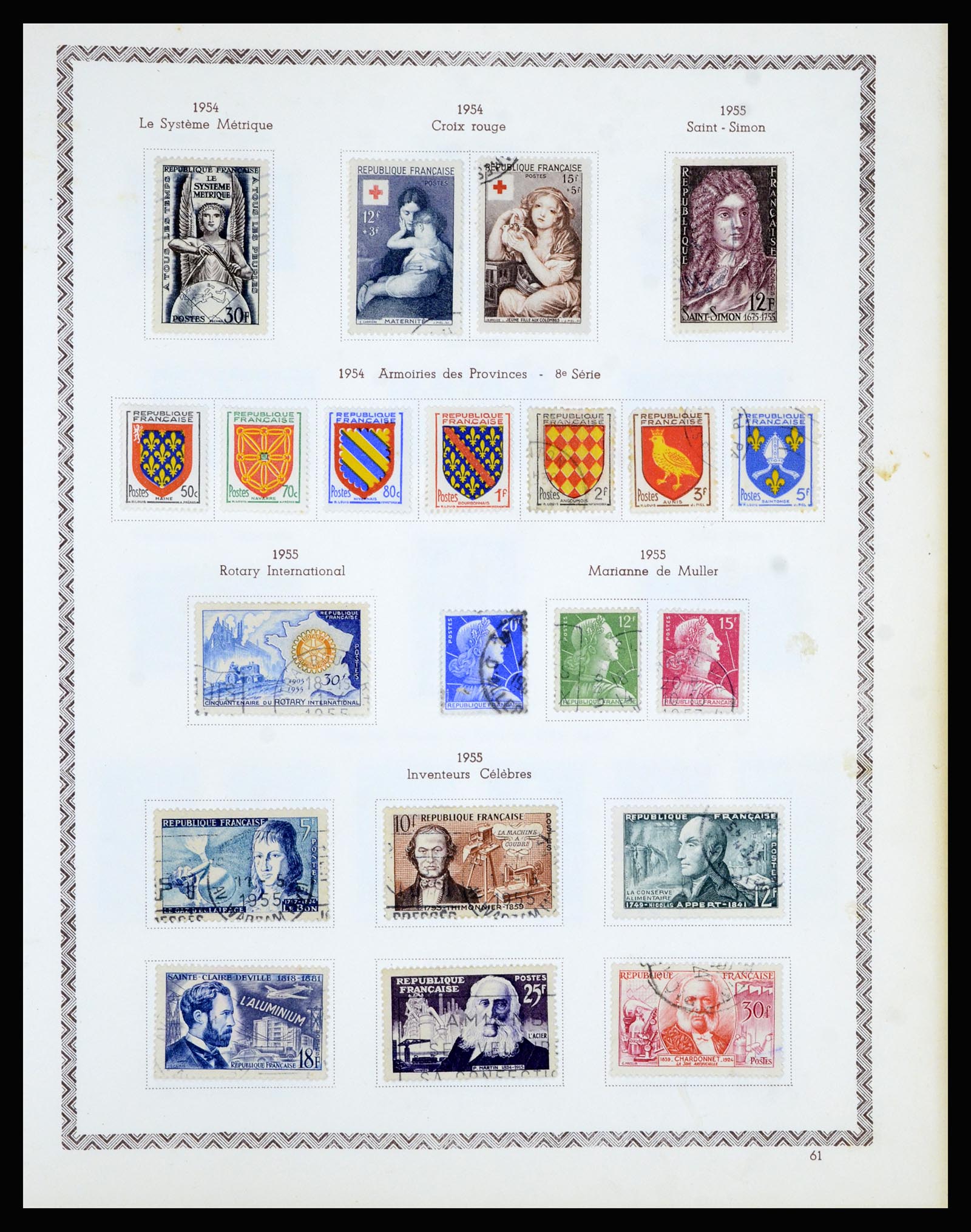 36898 070 - Postzegelverzameling 36898 Frankrijk 1849-1955.