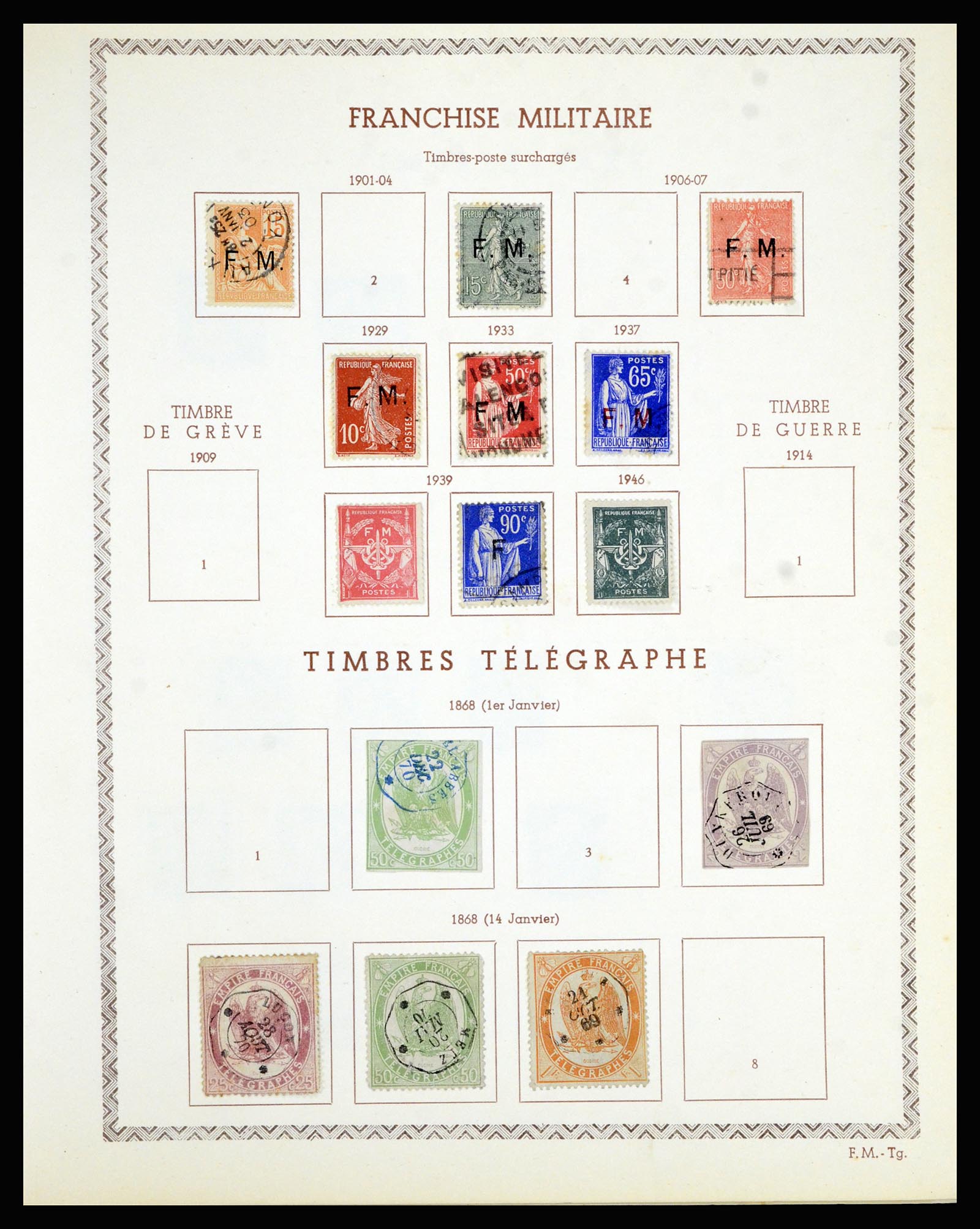 36898 078 - Postzegelverzameling 36898 Frankrijk 1849-1955.
