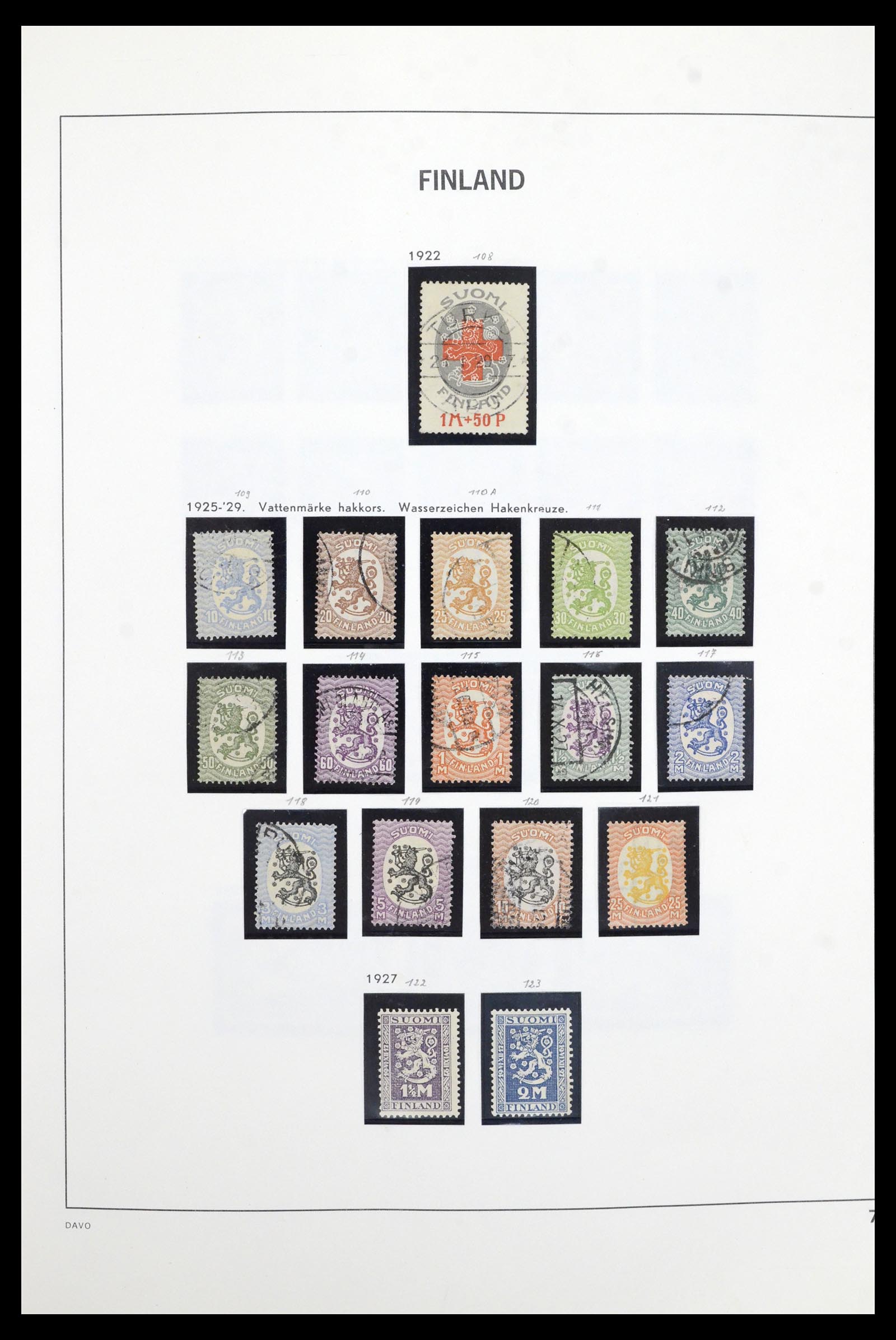 36901 007 - Postzegelverzameling 36901 Finland 1856-1982.