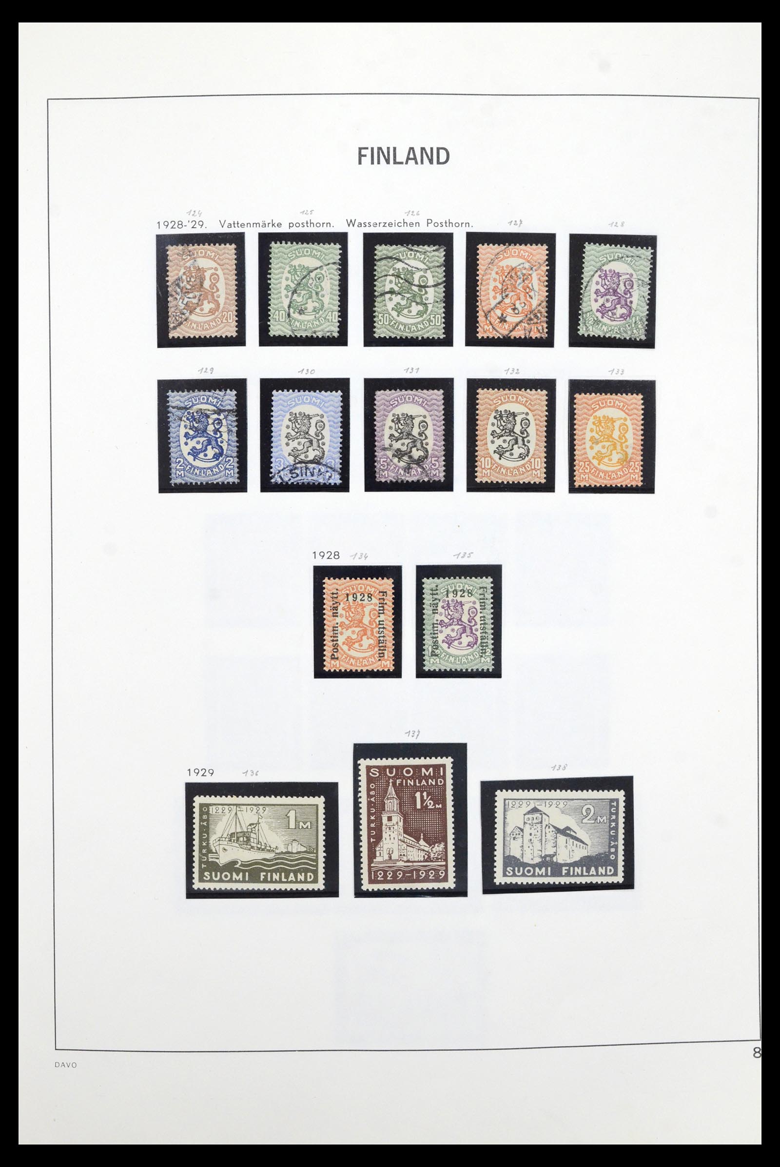 36901 008 - Postzegelverzameling 36901 Finland 1856-1982.