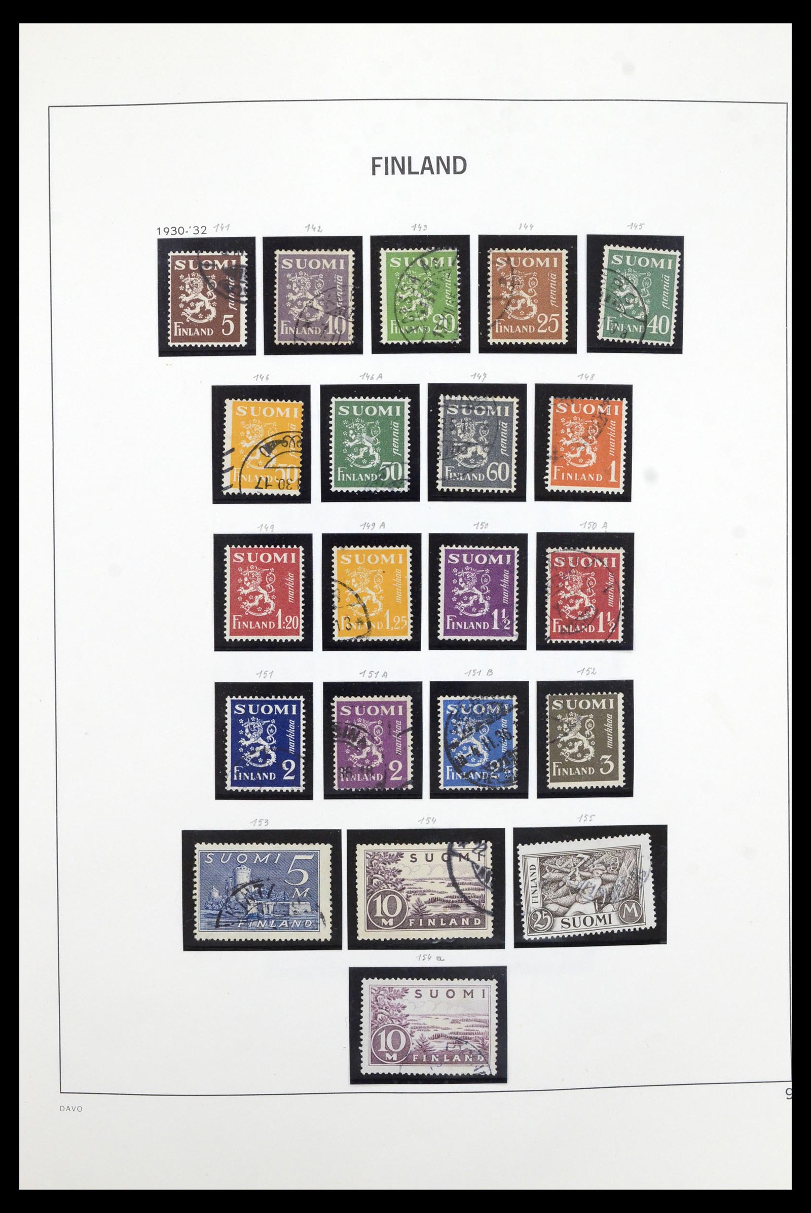 36901 009 - Postzegelverzameling 36901 Finland 1856-1982.