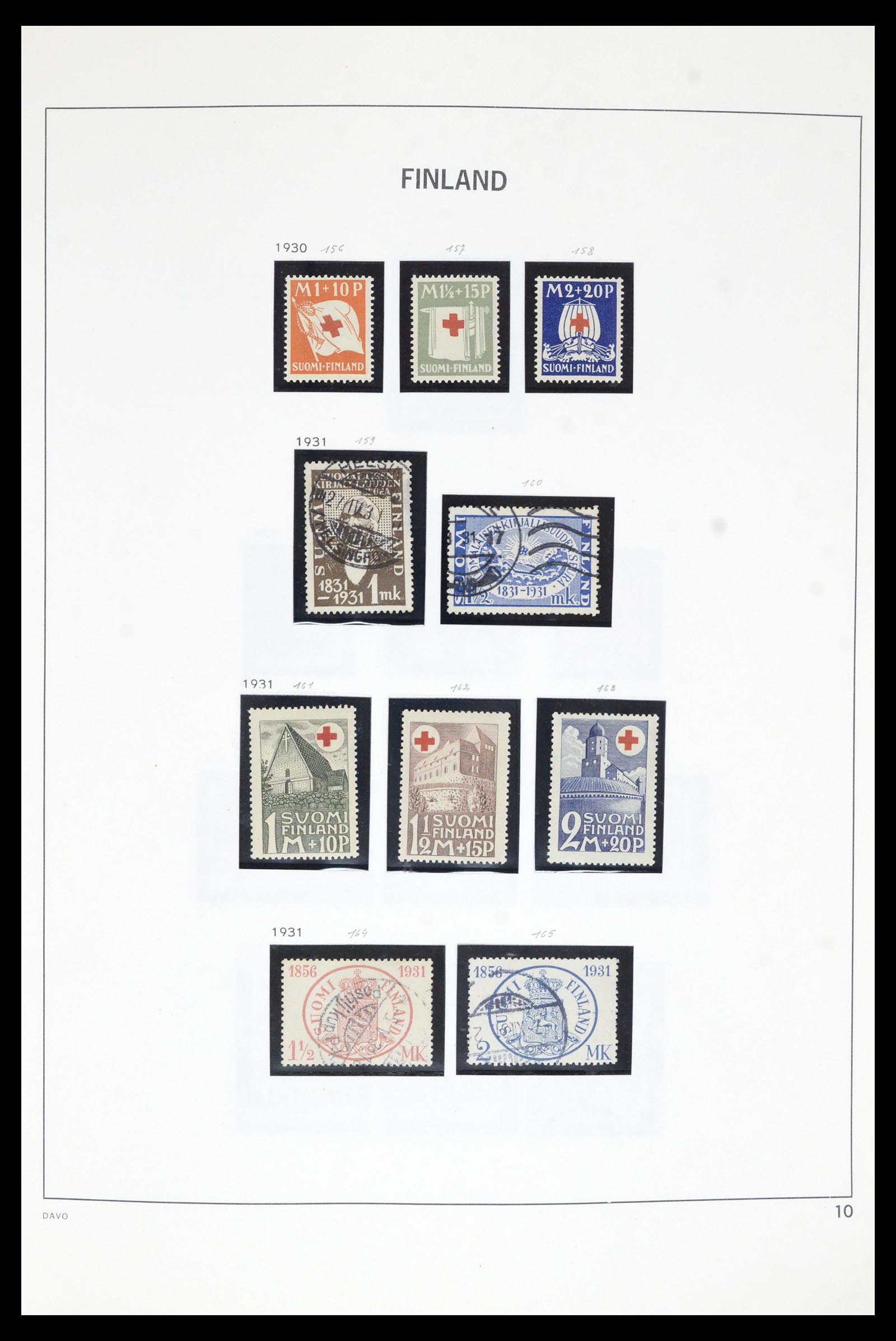 36901 010 - Postzegelverzameling 36901 Finland 1856-1982.