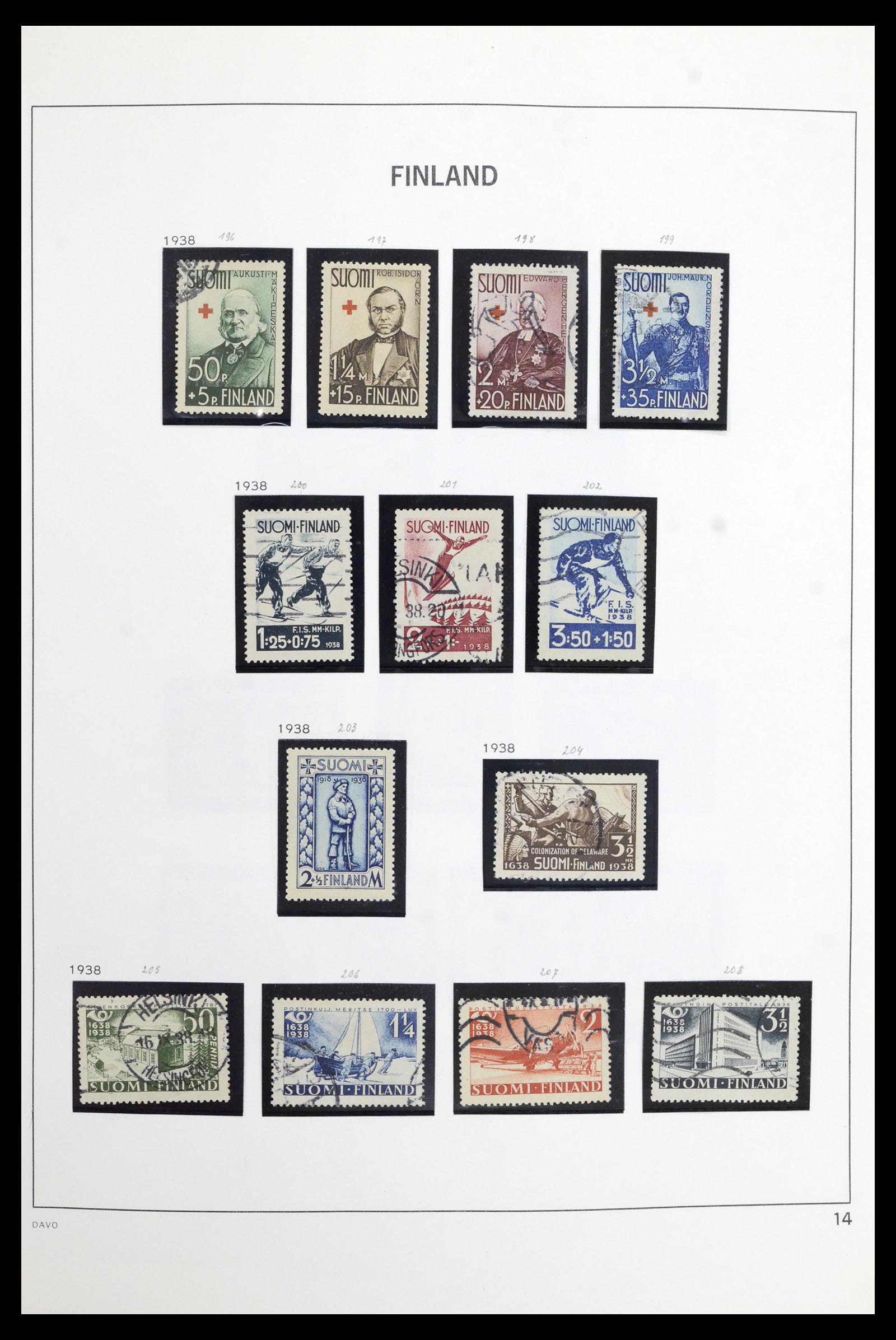 36901 014 - Postzegelverzameling 36901 Finland 1856-1982.