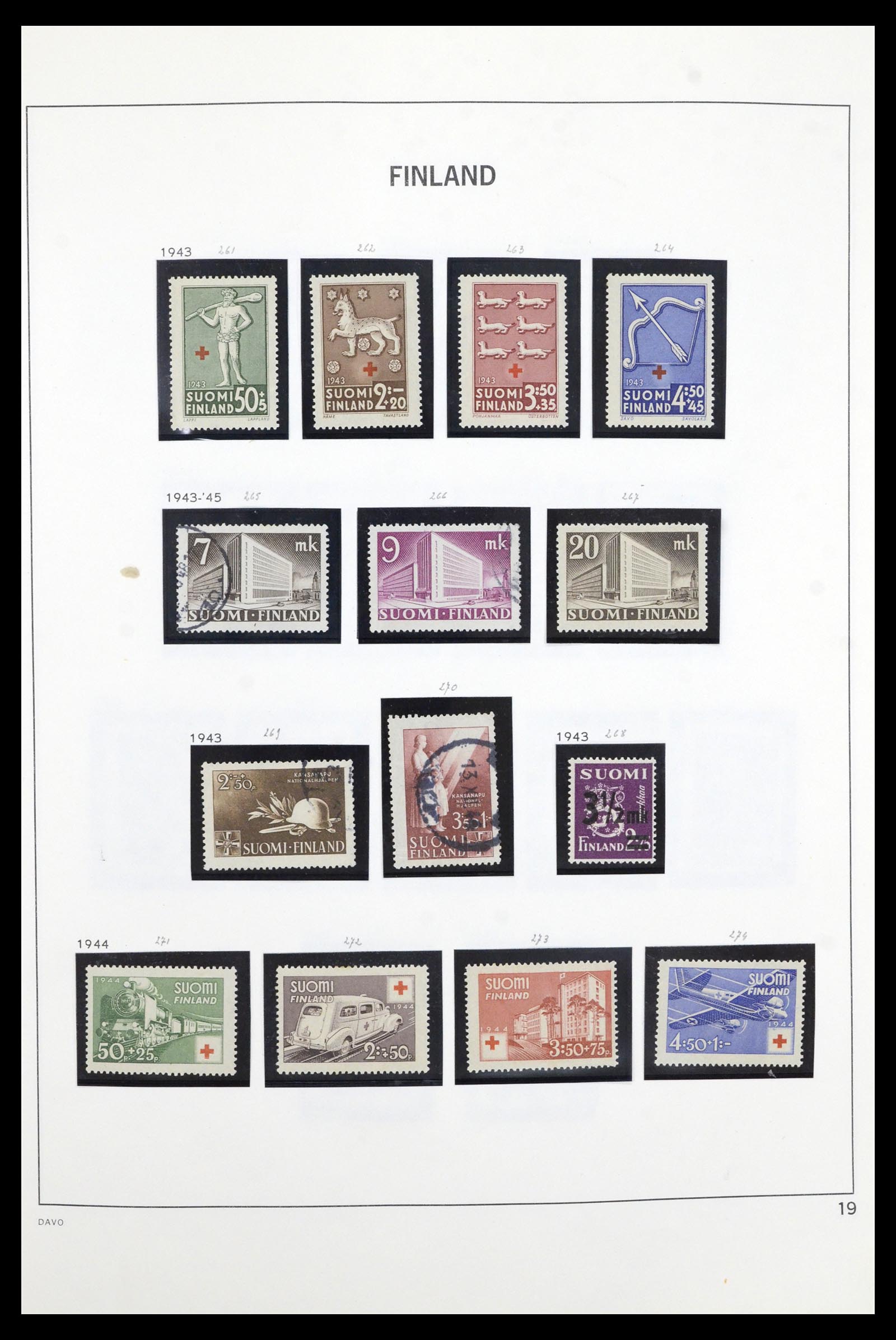 36901 019 - Postzegelverzameling 36901 Finland 1856-1982.