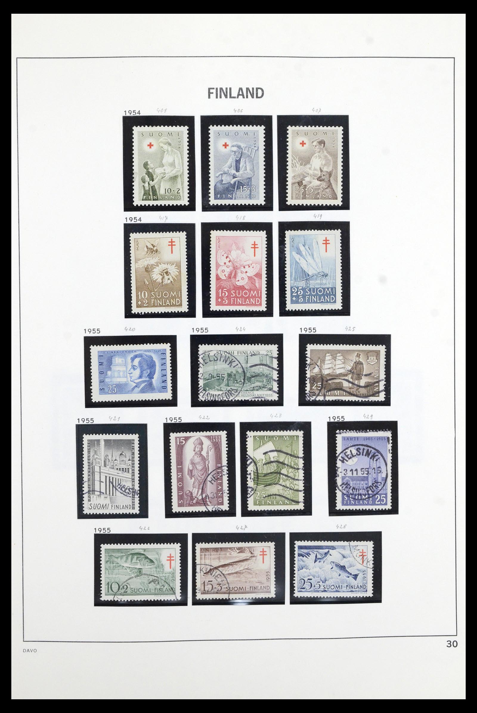 36901 030 - Postzegelverzameling 36901 Finland 1856-1982.