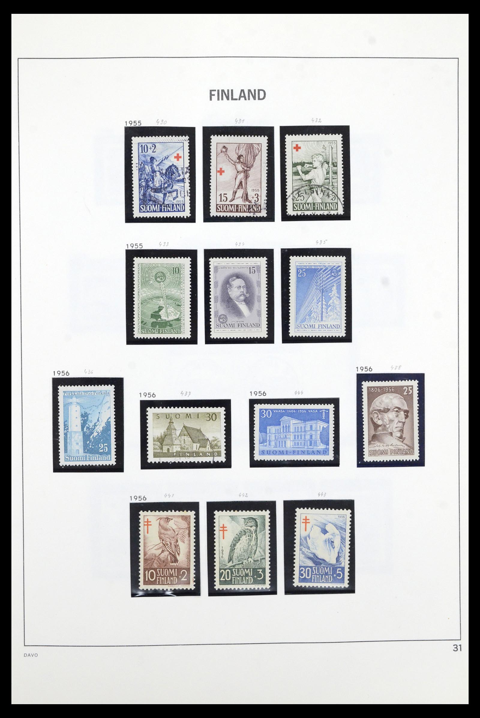 36901 031 - Postzegelverzameling 36901 Finland 1856-1982.