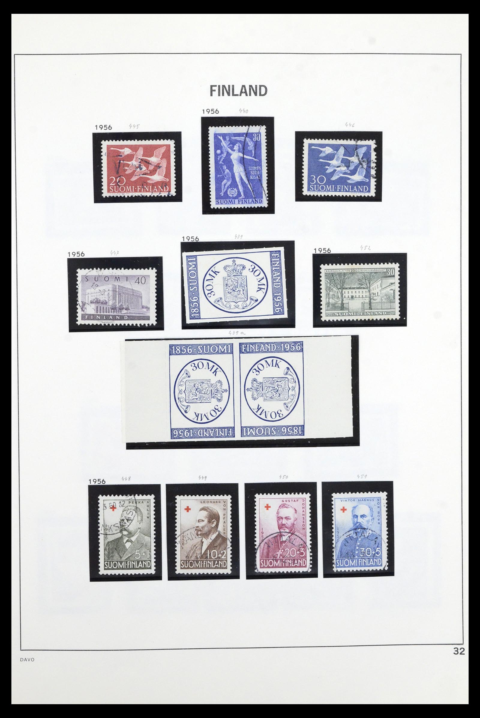 36901 032 - Postzegelverzameling 36901 Finland 1856-1982.