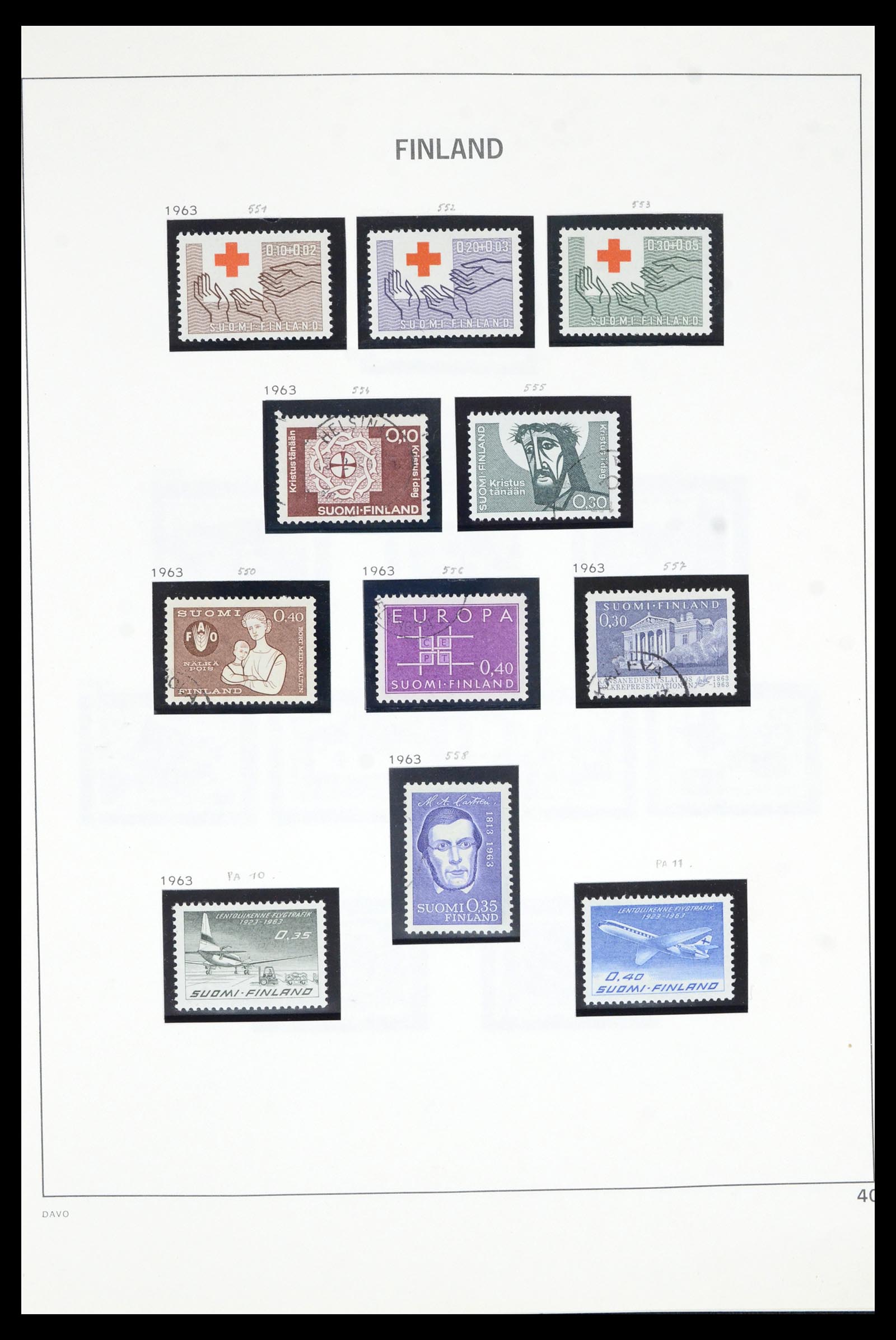 36901 040 - Postzegelverzameling 36901 Finland 1856-1982.