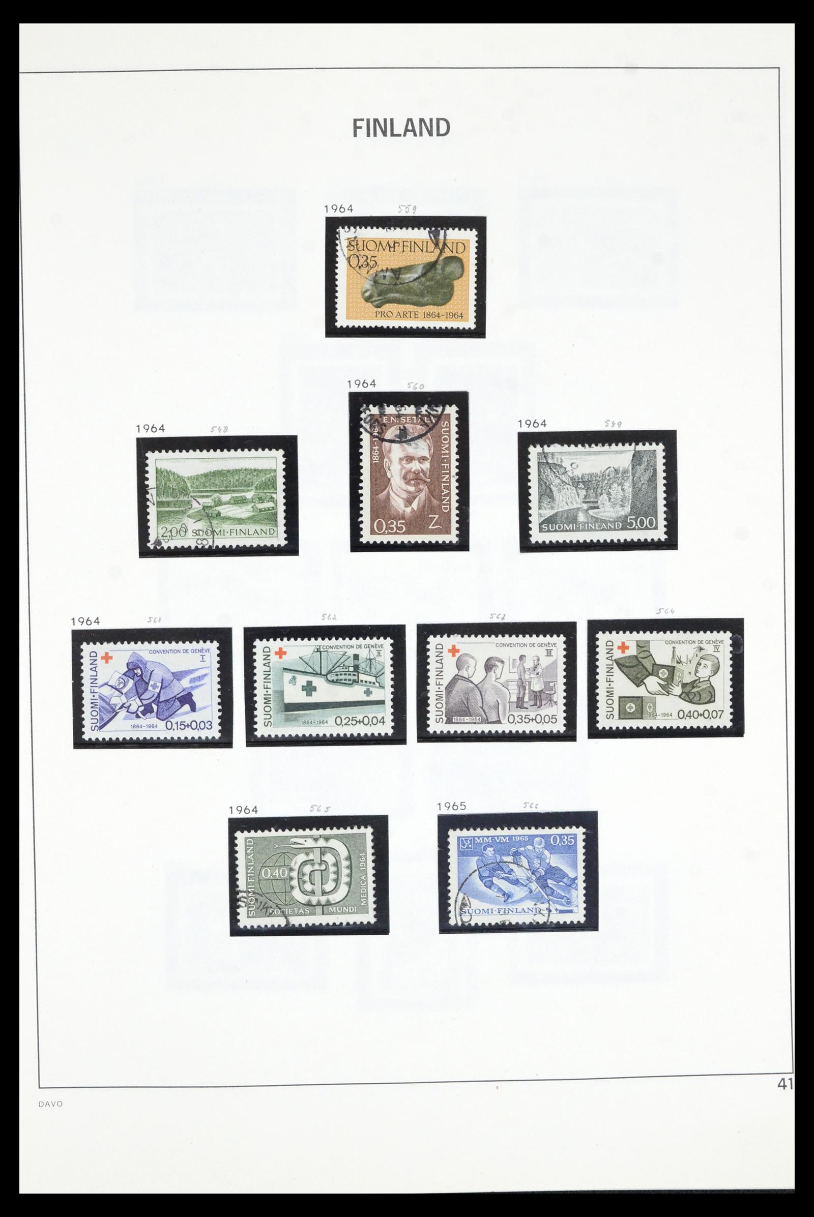 36901 041 - Postzegelverzameling 36901 Finland 1856-1982.