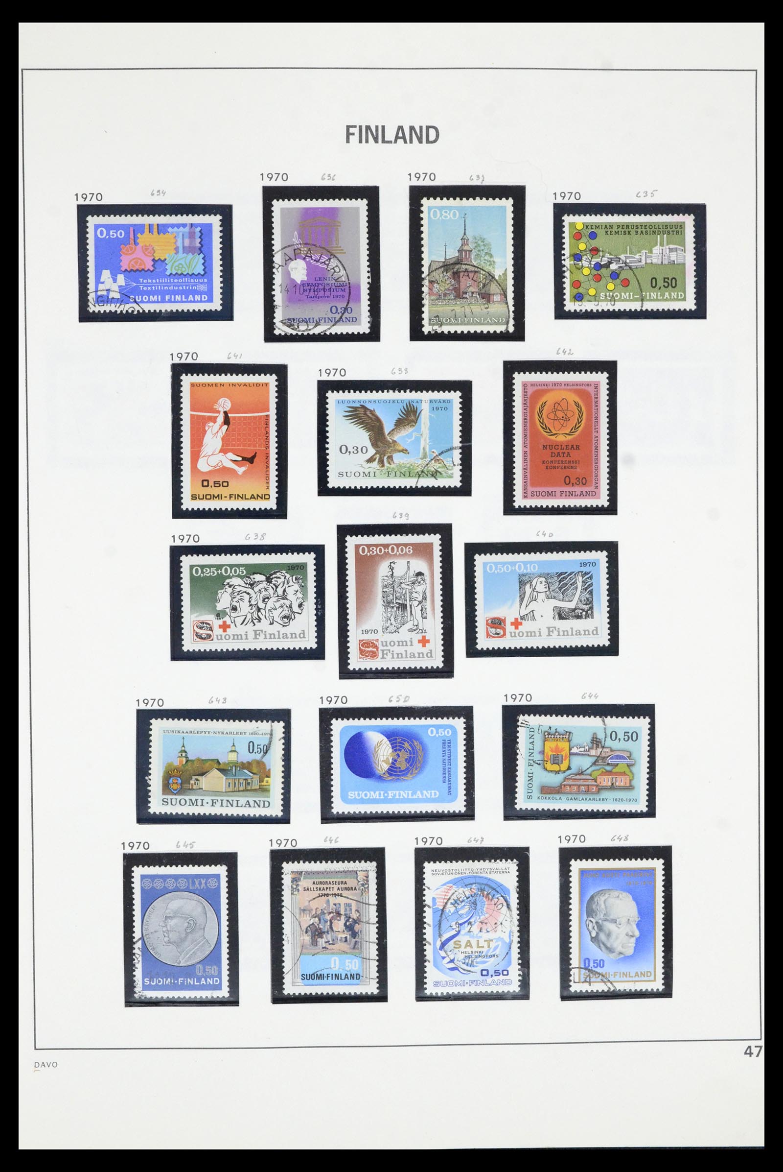 36901 047 - Postzegelverzameling 36901 Finland 1856-1982.