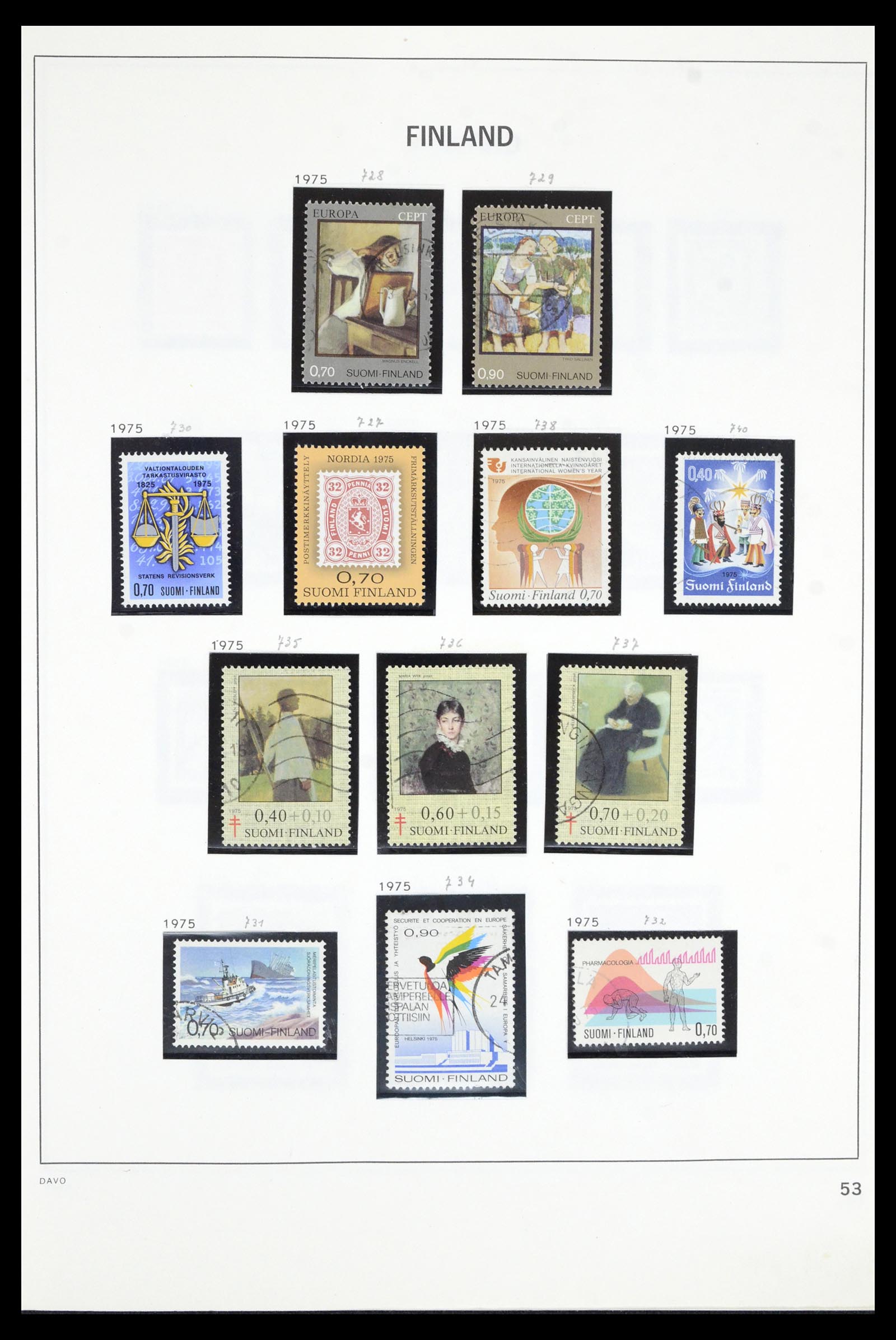 36901 053 - Postzegelverzameling 36901 Finland 1856-1982.