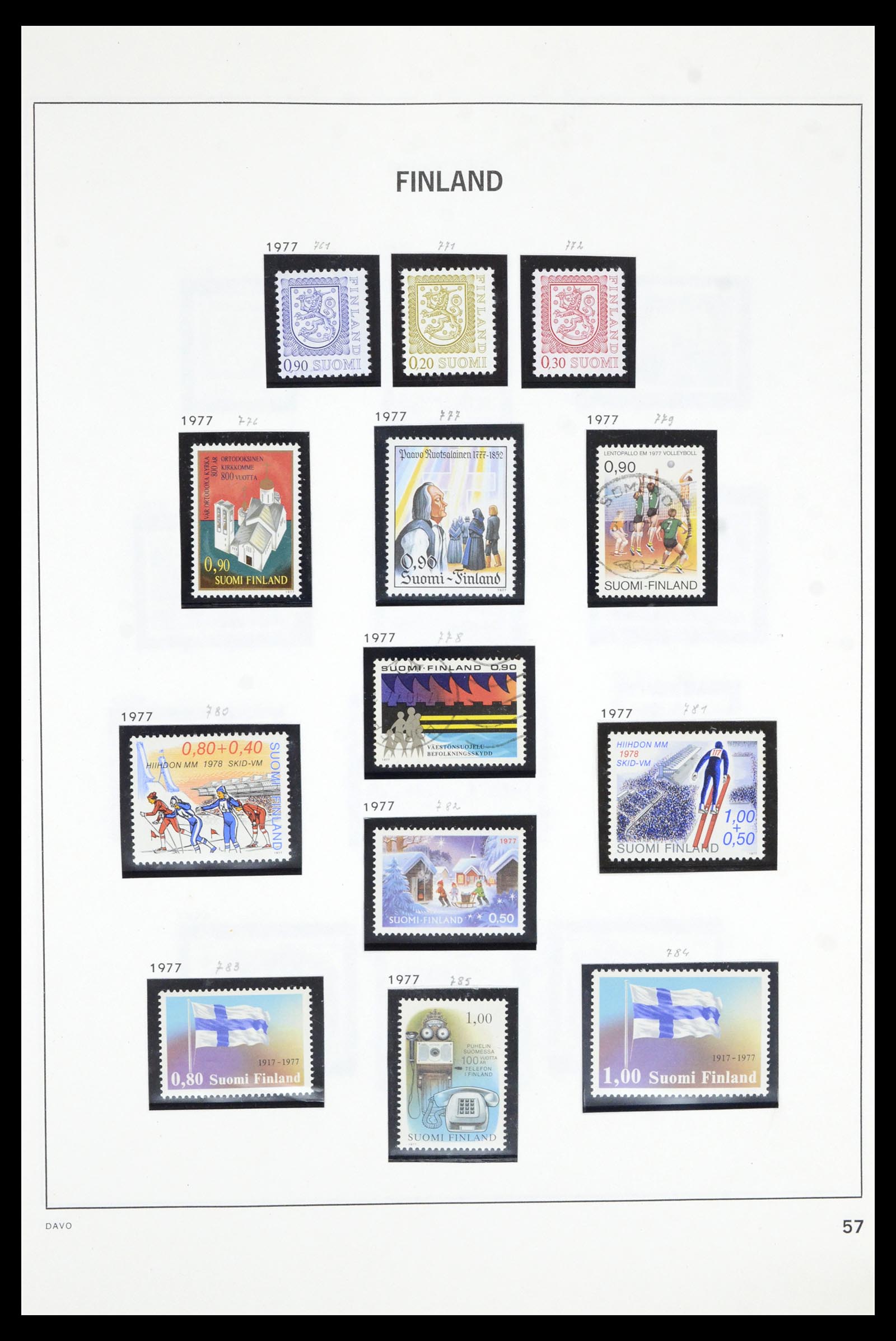 36901 057 - Postzegelverzameling 36901 Finland 1856-1982.