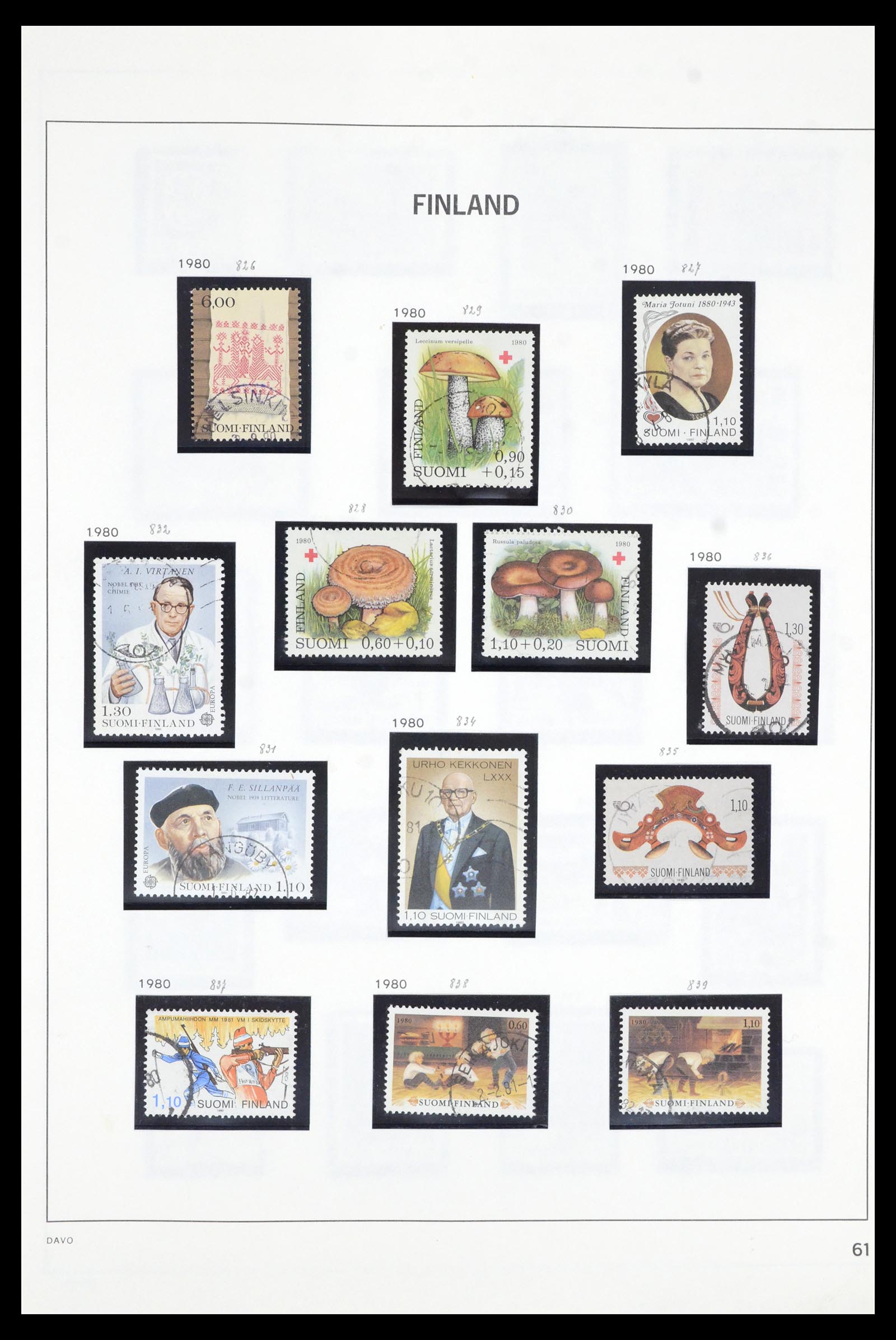 36901 062 - Postzegelverzameling 36901 Finland 1856-1982.