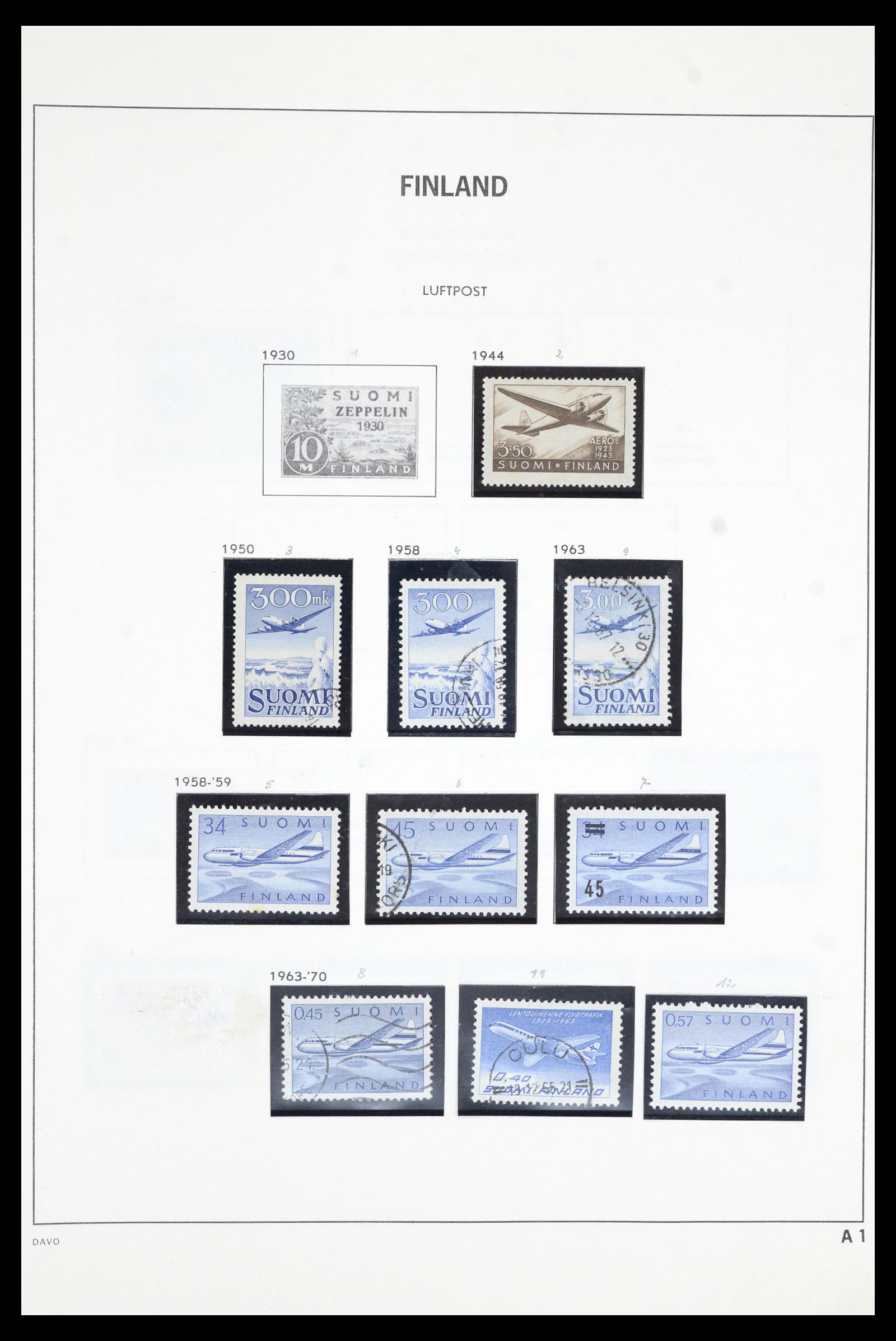 36901 066 - Postzegelverzameling 36901 Finland 1856-1982.
