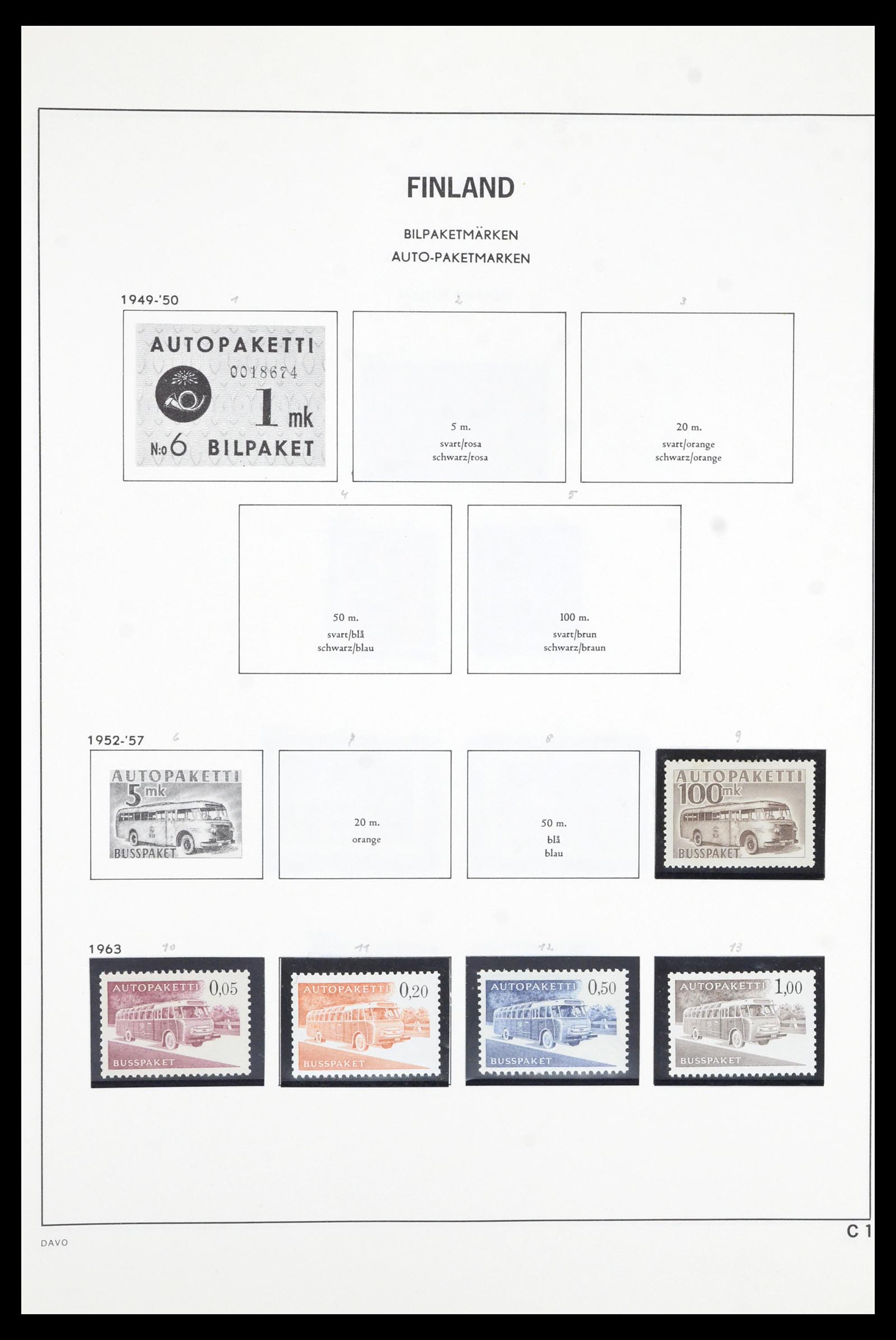 36901 067 - Postzegelverzameling 36901 Finland 1856-1982.