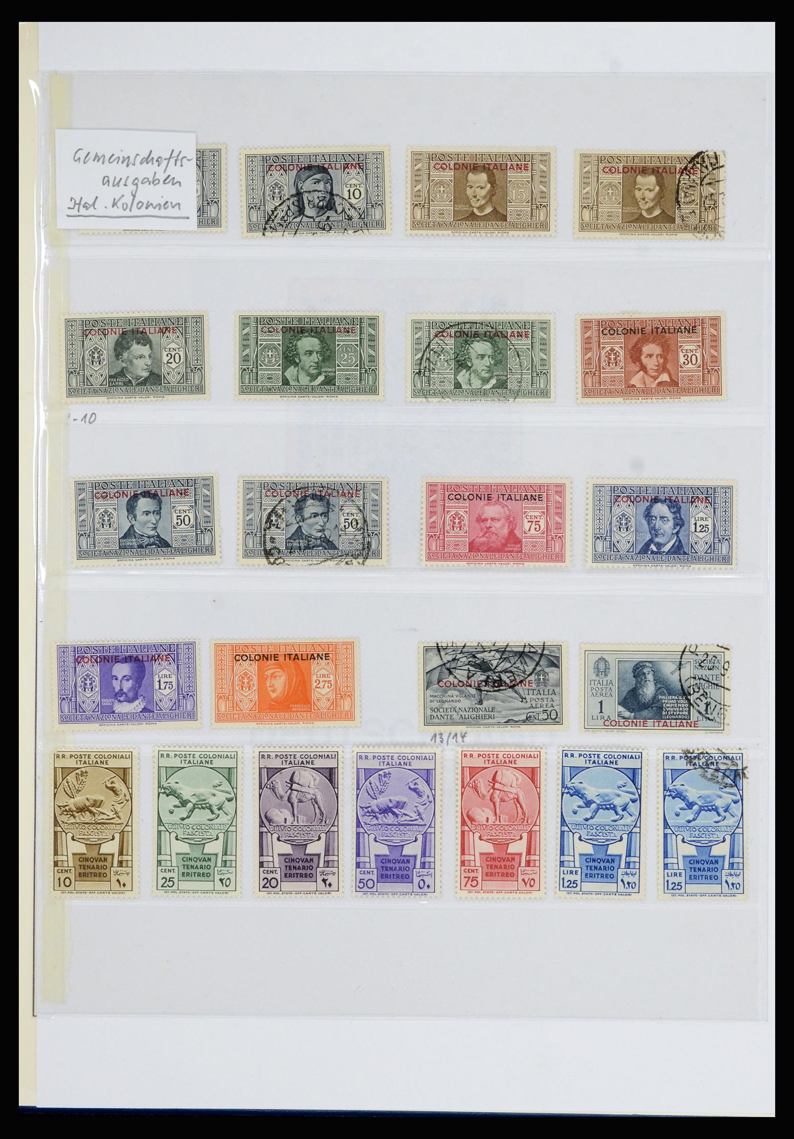 36902 001 - Postzegelverzameling 36902 Italiaanse koloniën en gebieden 1893-1948.