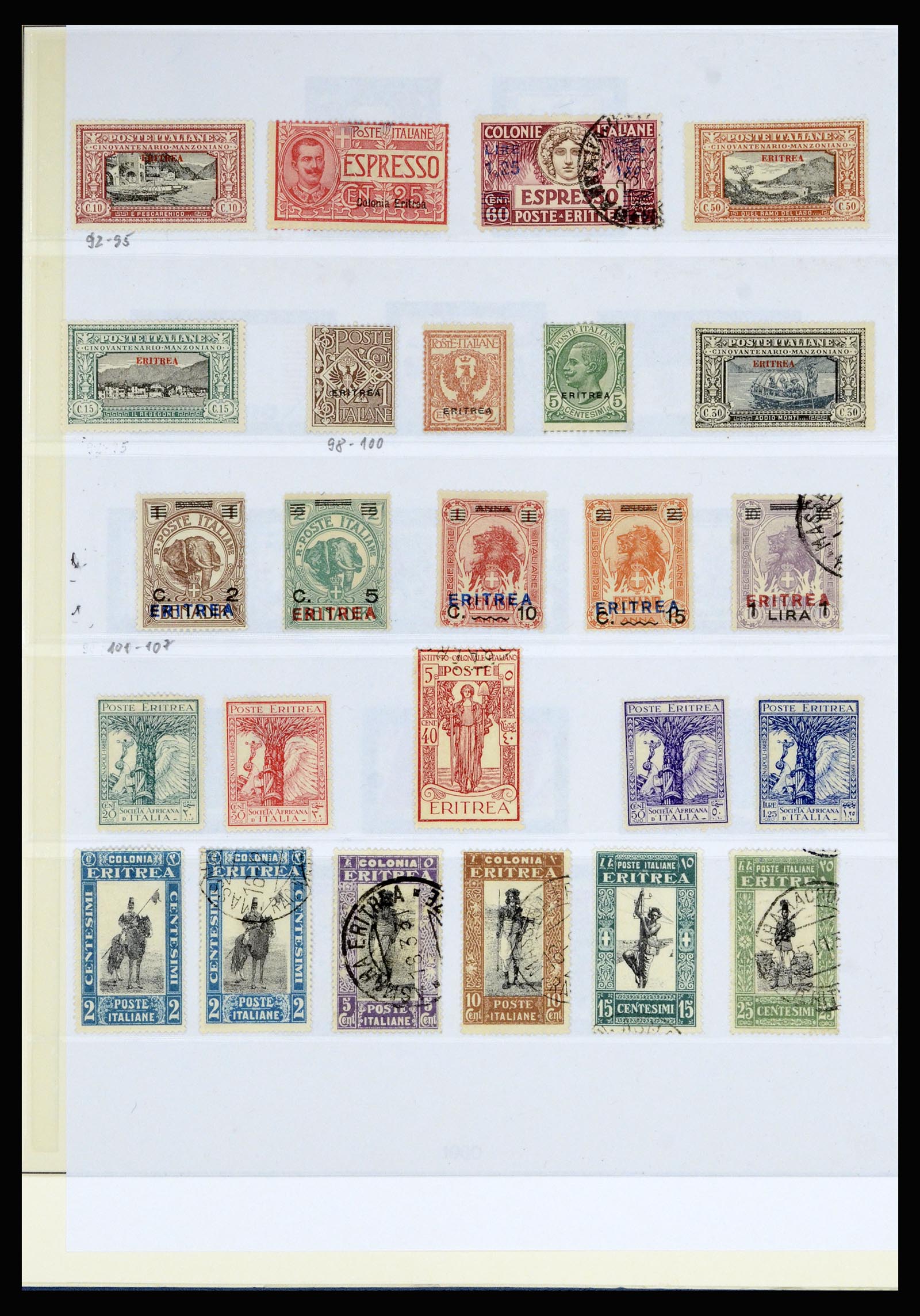 36902 011 - Postzegelverzameling 36902 Italiaanse koloniën en gebieden 1893-1948.