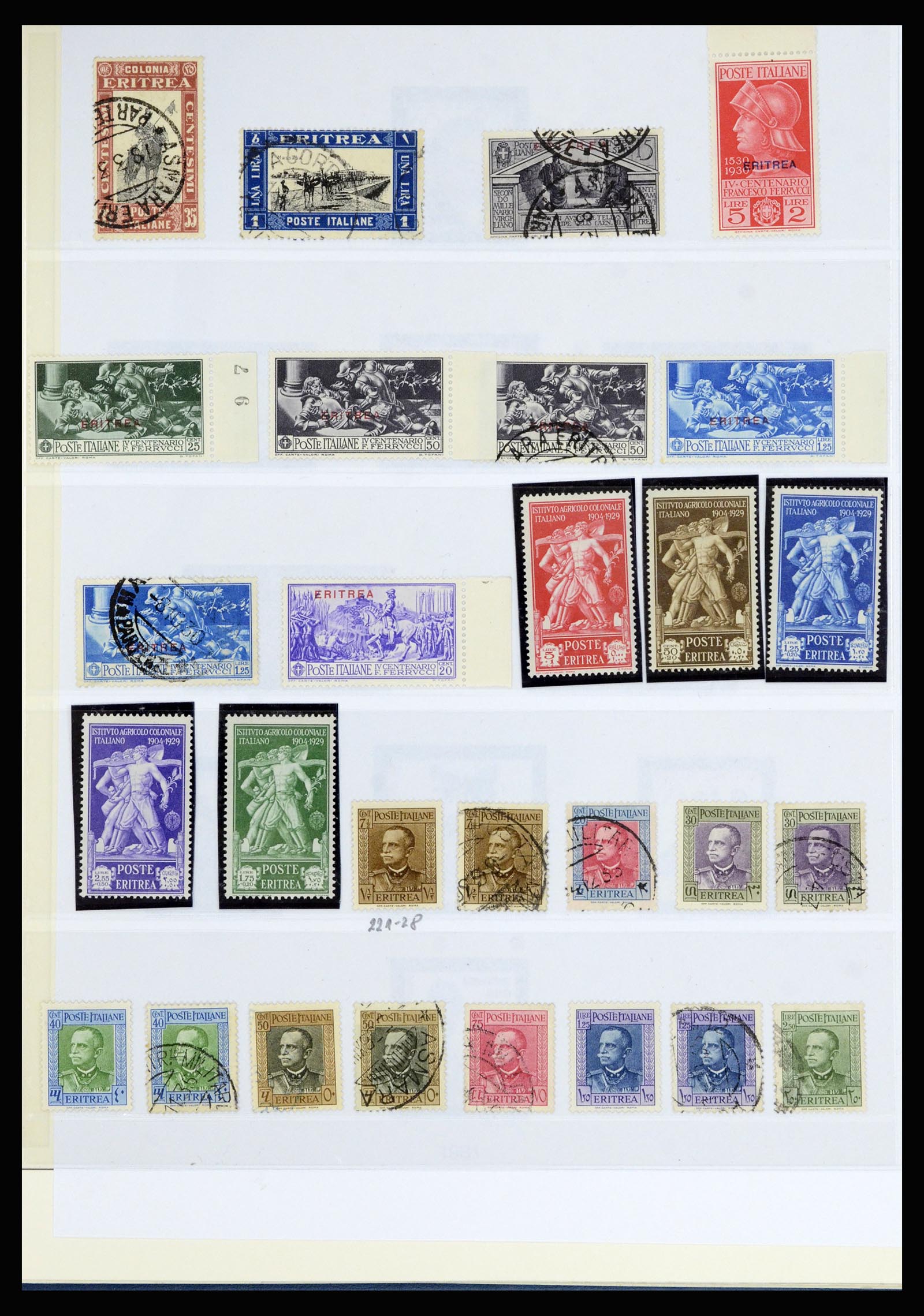 36902 012 - Postzegelverzameling 36902 Italiaanse koloniën en gebieden 1893-1948.