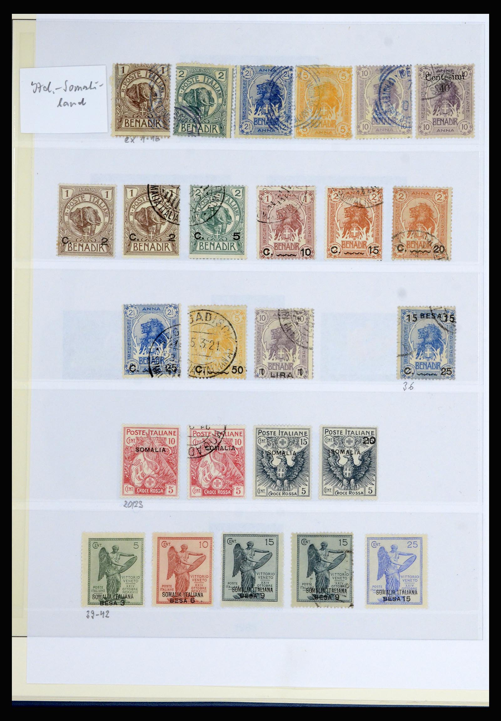 36902 019 - Postzegelverzameling 36902 Italiaanse koloniën en gebieden 1893-1948.