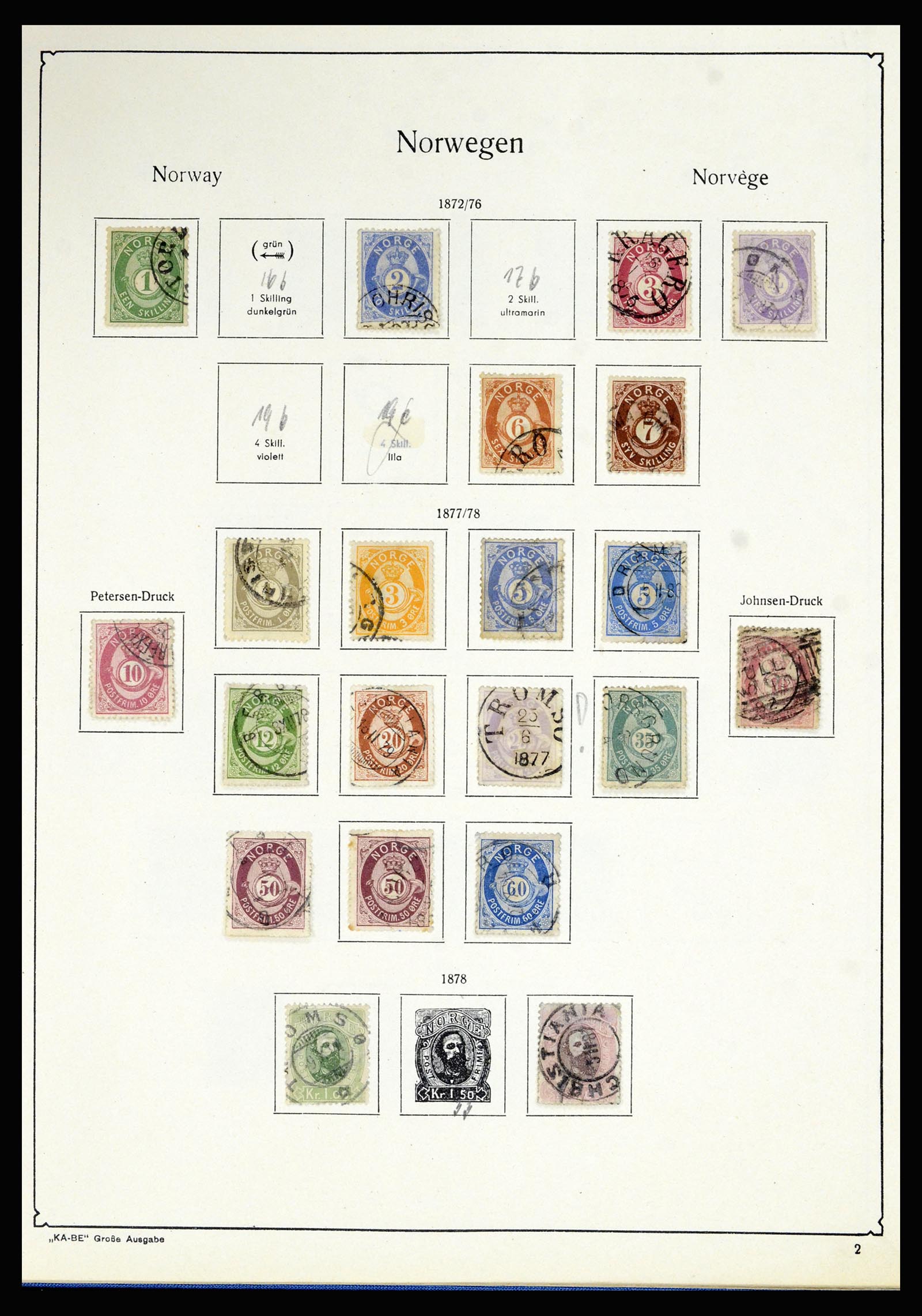 36903 002 - Postzegelverzameling 36903 Noorwegen 1856-1970.
