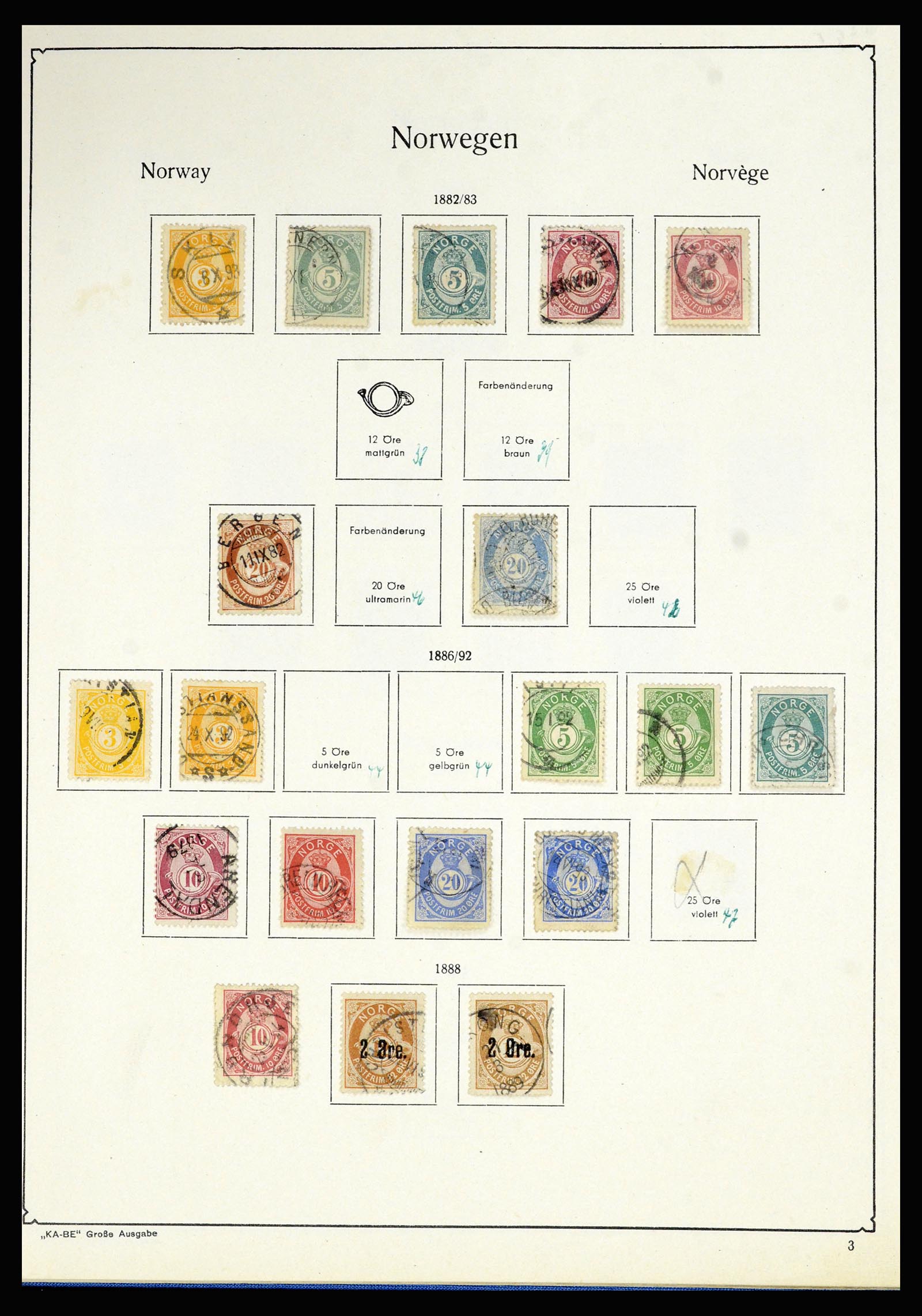 36903 003 - Postzegelverzameling 36903 Noorwegen 1856-1970.