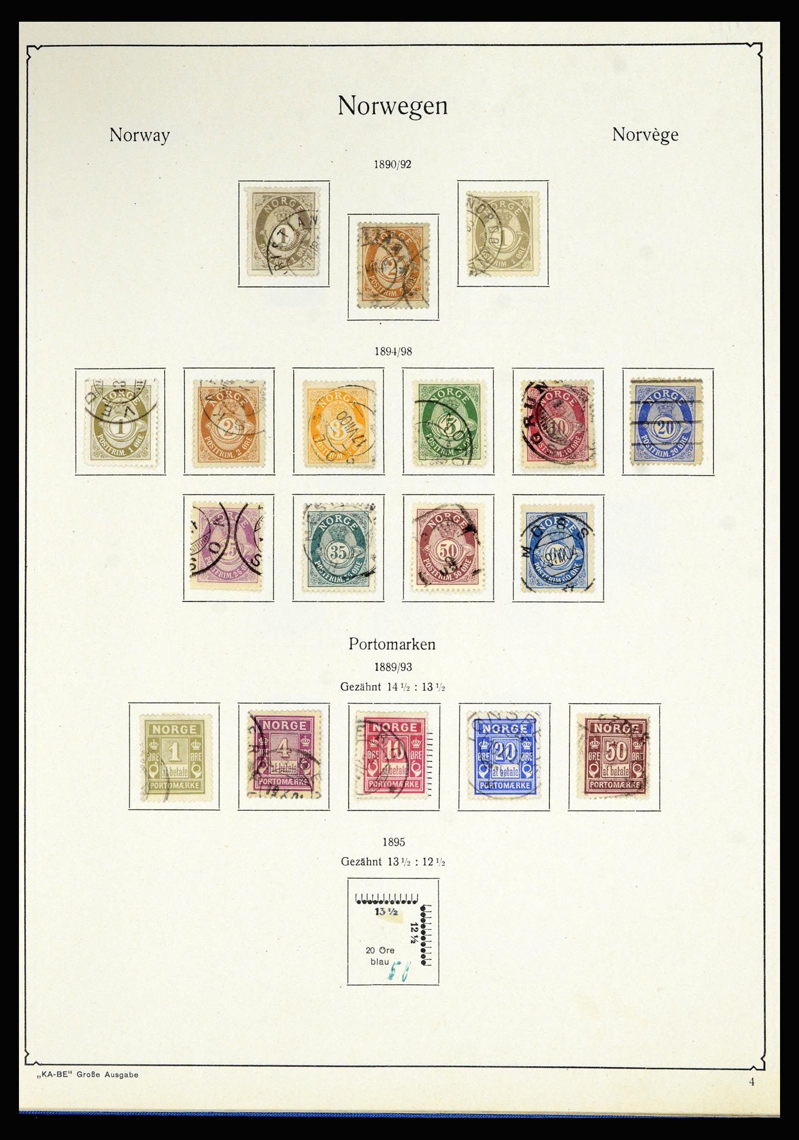 36903 004 - Postzegelverzameling 36903 Noorwegen 1856-1970.