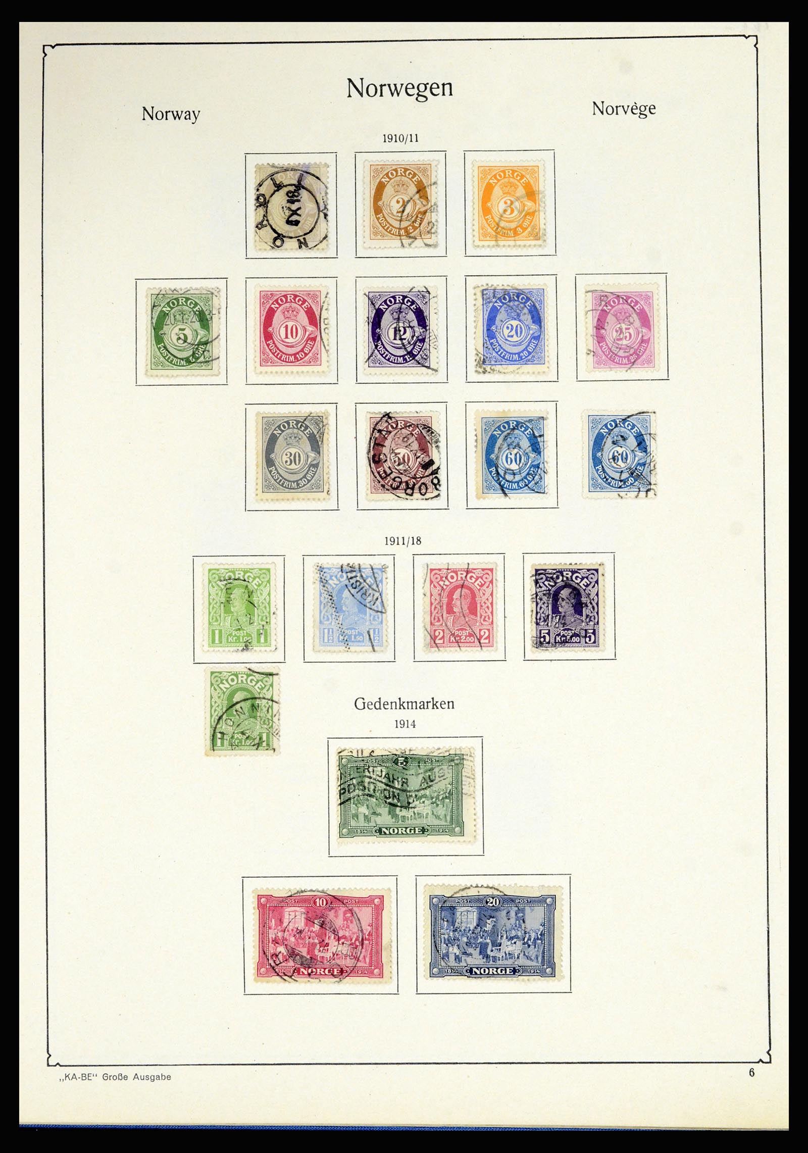 36903 006 - Postzegelverzameling 36903 Noorwegen 1856-1970.