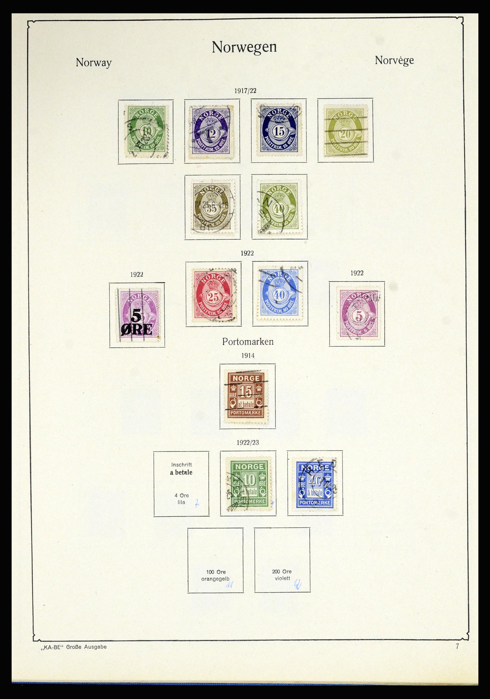 36903 007 - Postzegelverzameling 36903 Noorwegen 1856-1970.