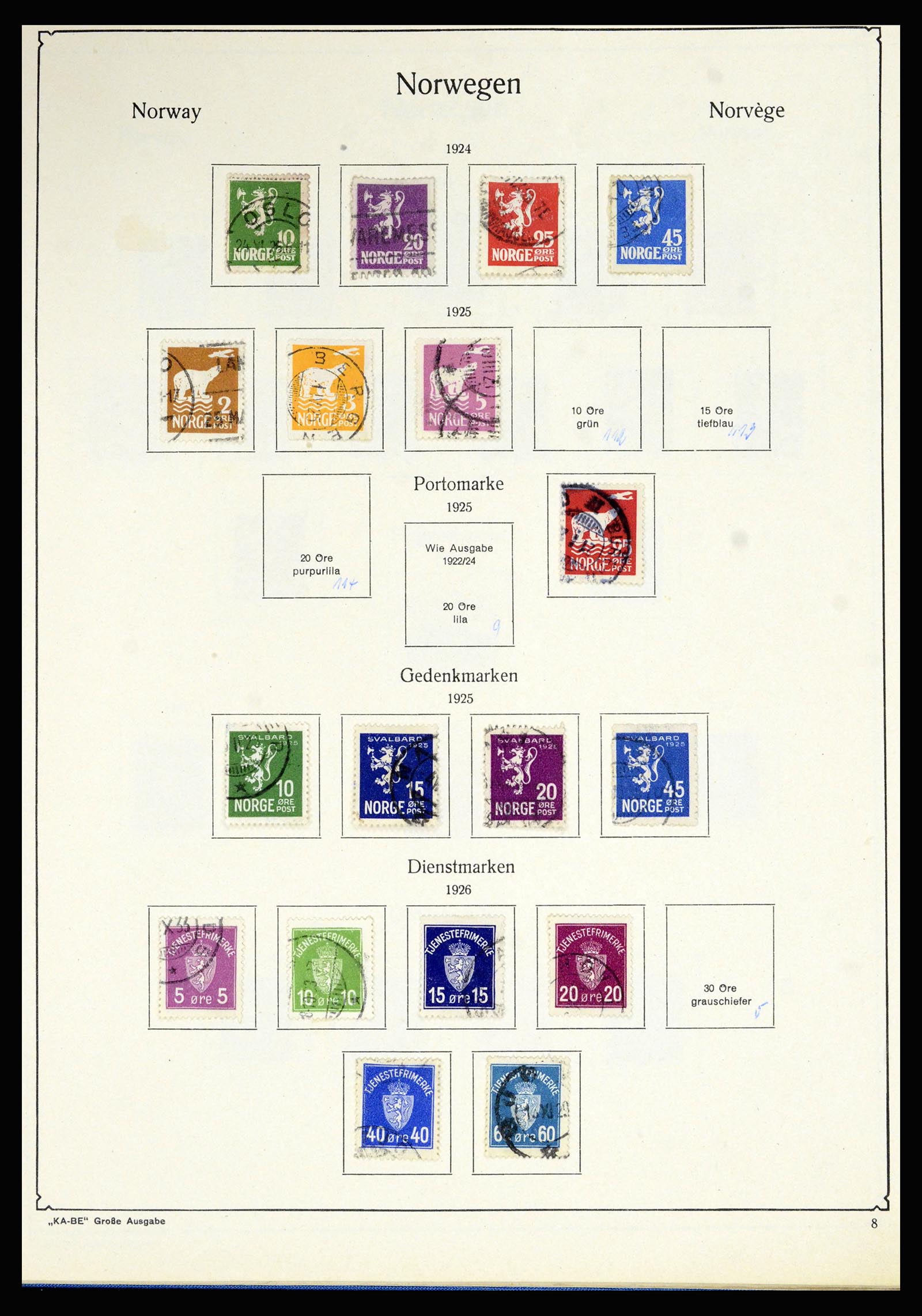 36903 008 - Postzegelverzameling 36903 Noorwegen 1856-1970.