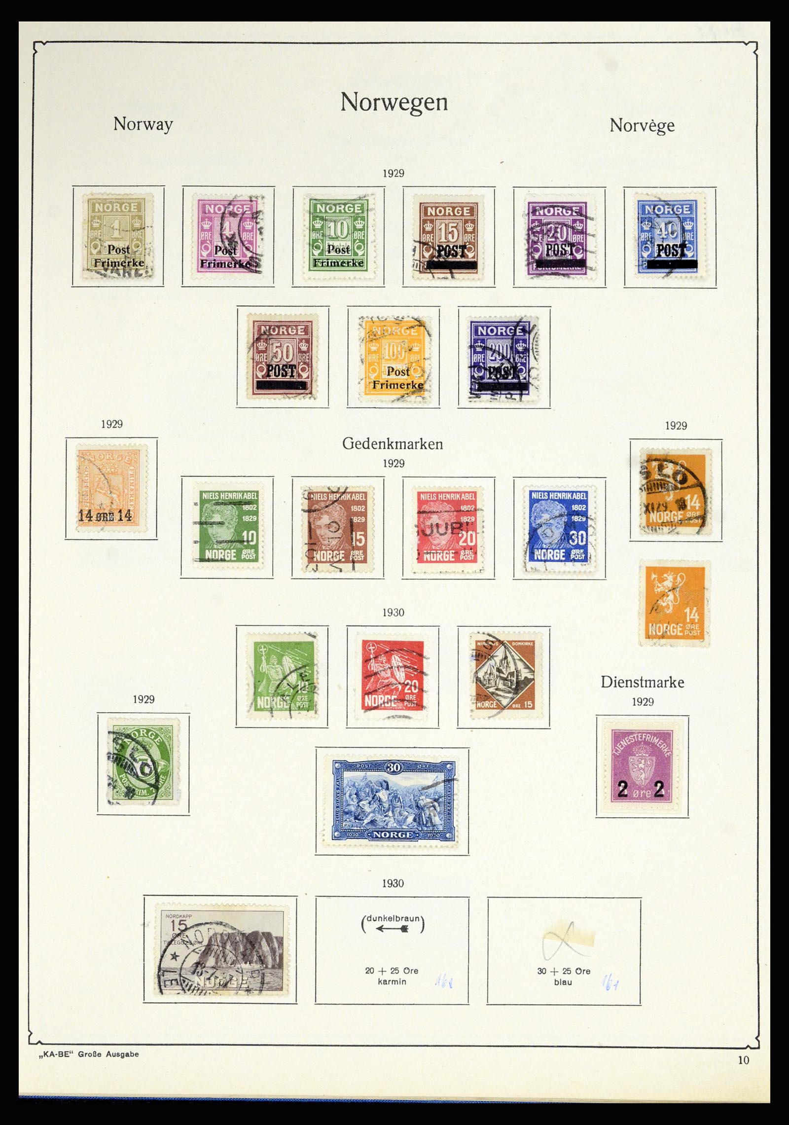 36903 010 - Postzegelverzameling 36903 Noorwegen 1856-1970.