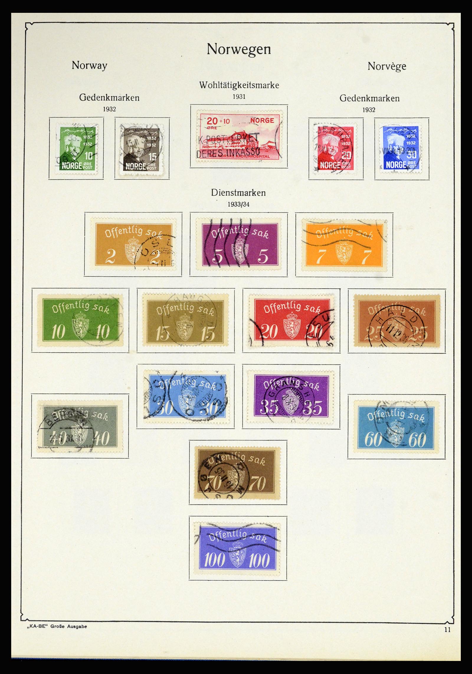 36903 011 - Postzegelverzameling 36903 Noorwegen 1856-1970.