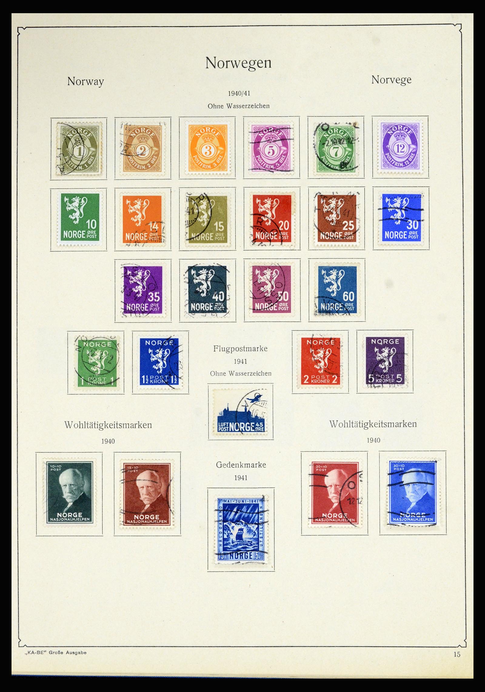 36903 015 - Postzegelverzameling 36903 Noorwegen 1856-1970.