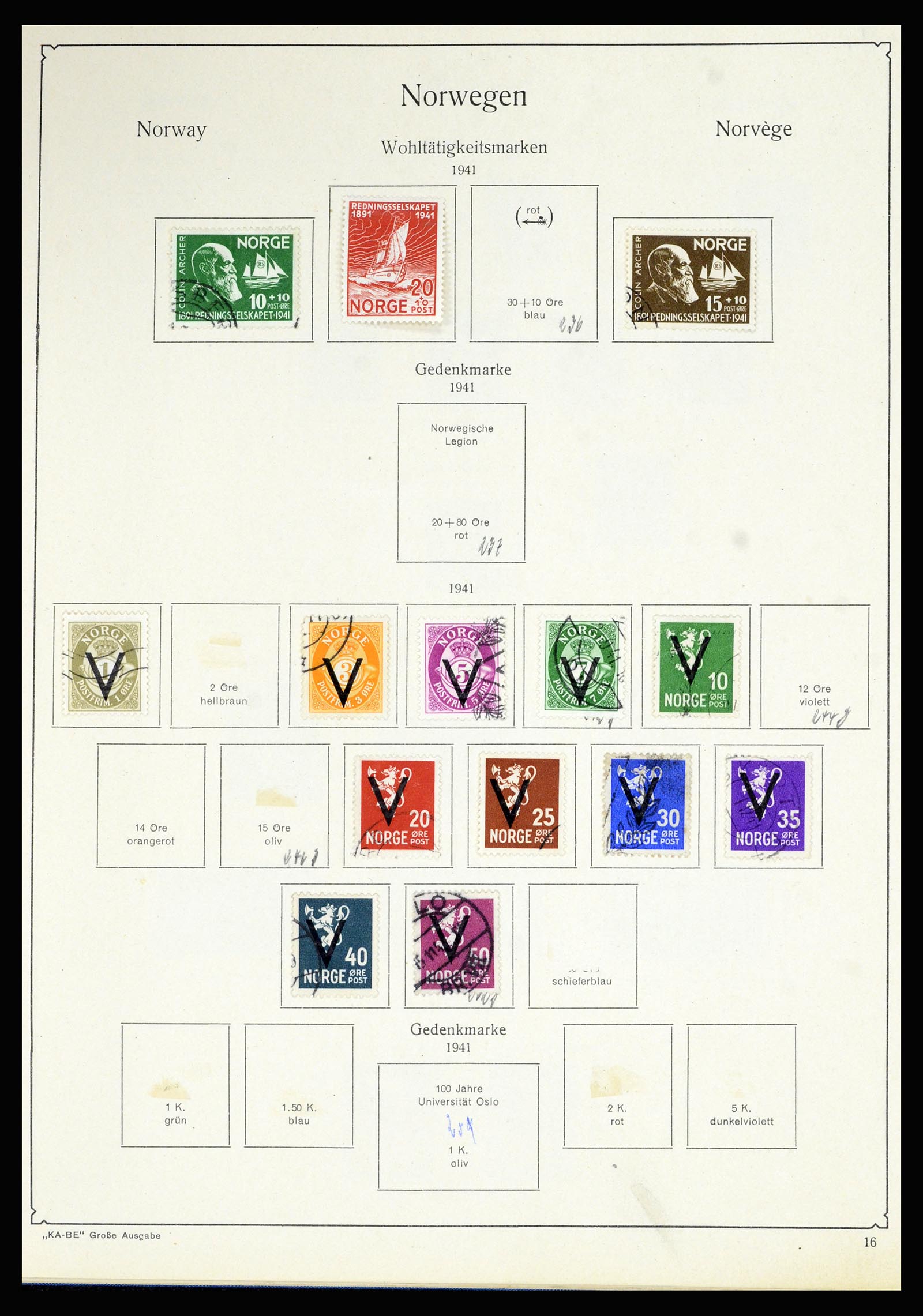 36903 016 - Postzegelverzameling 36903 Noorwegen 1856-1970.