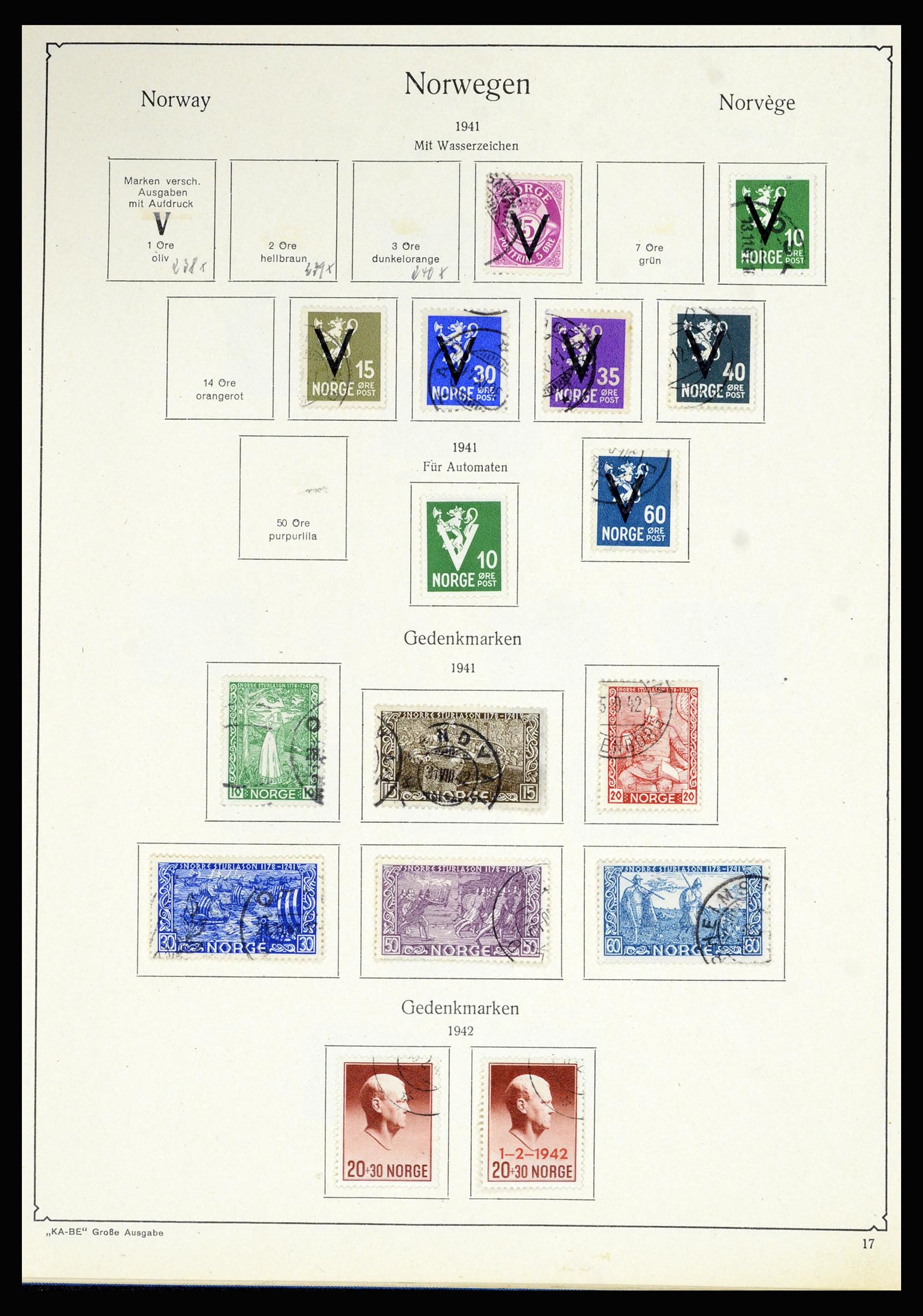 36903 017 - Postzegelverzameling 36903 Noorwegen 1856-1970.