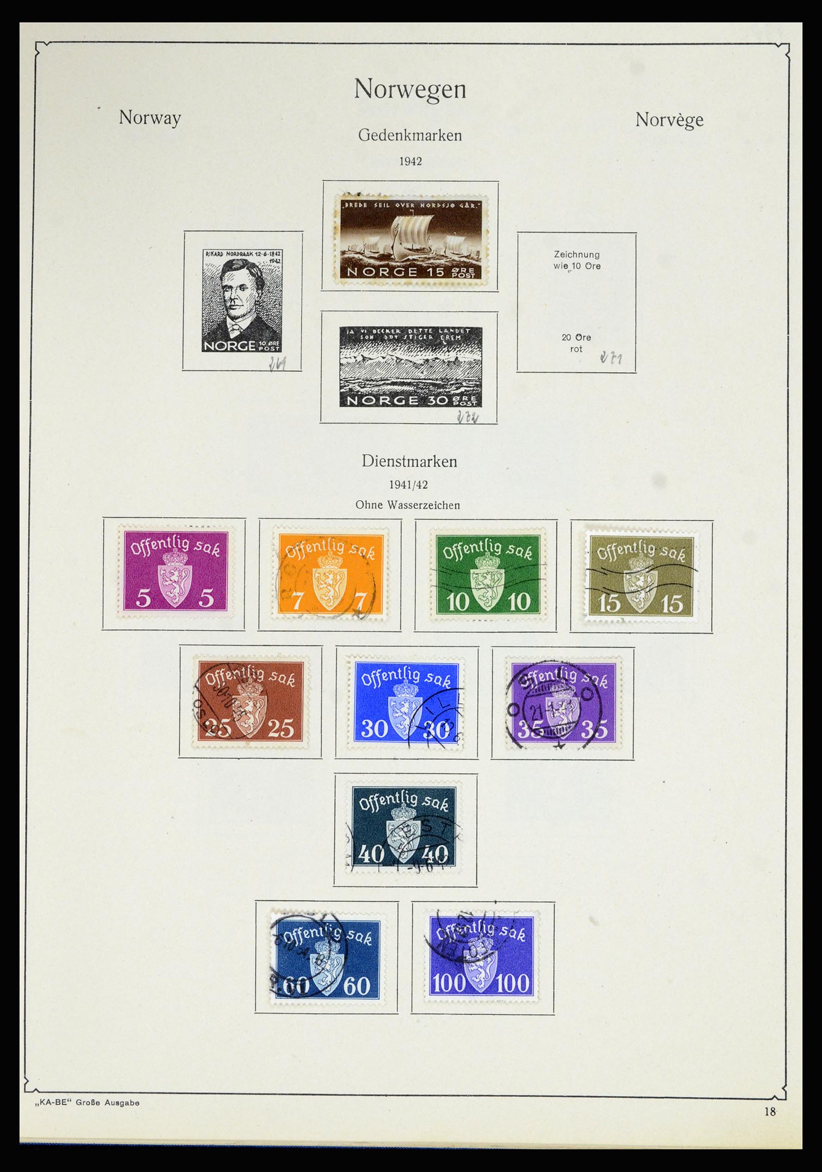 36903 018 - Stamp collection 36903 Norway 1856-1970.