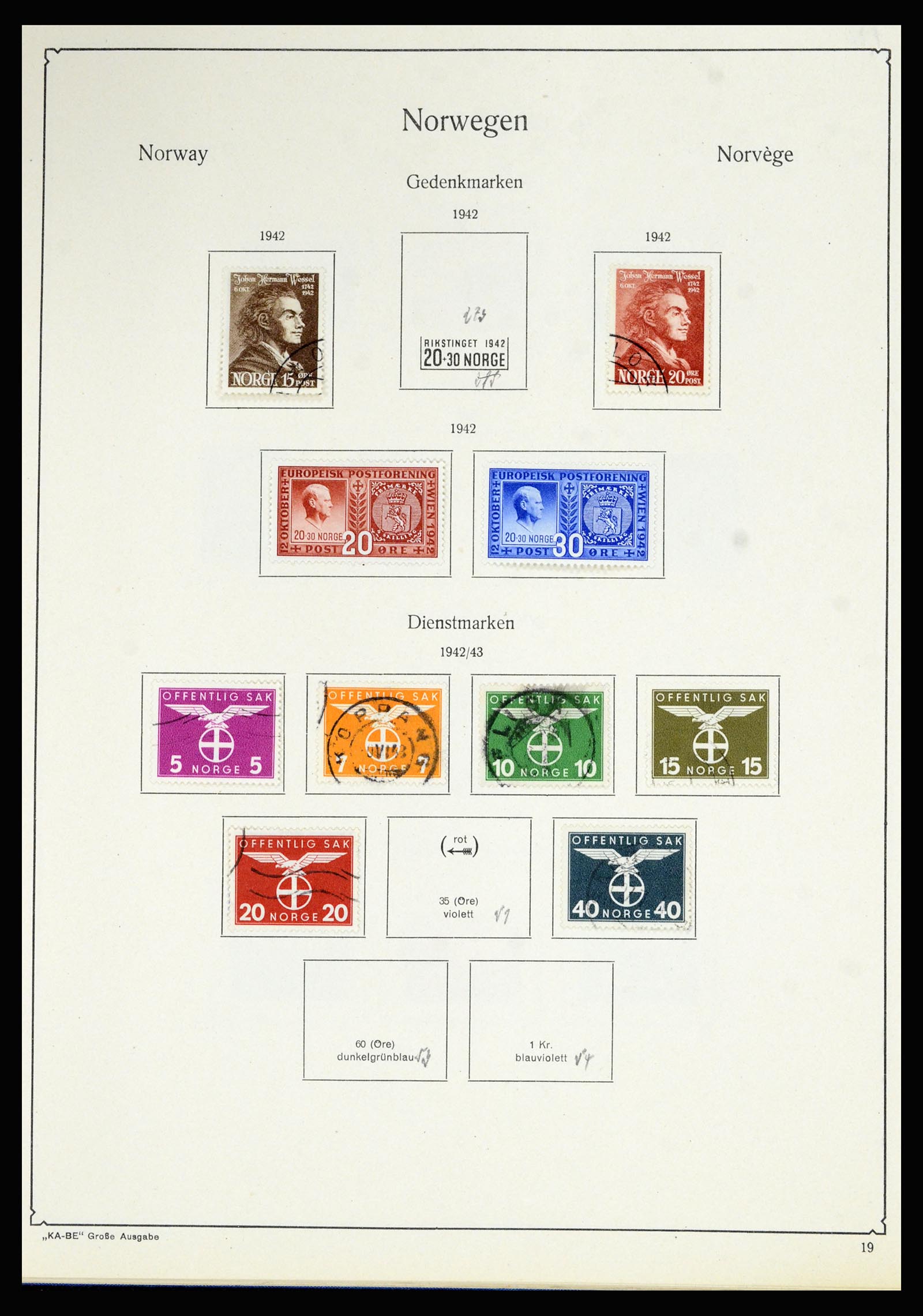36903 019 - Postzegelverzameling 36903 Noorwegen 1856-1970.
