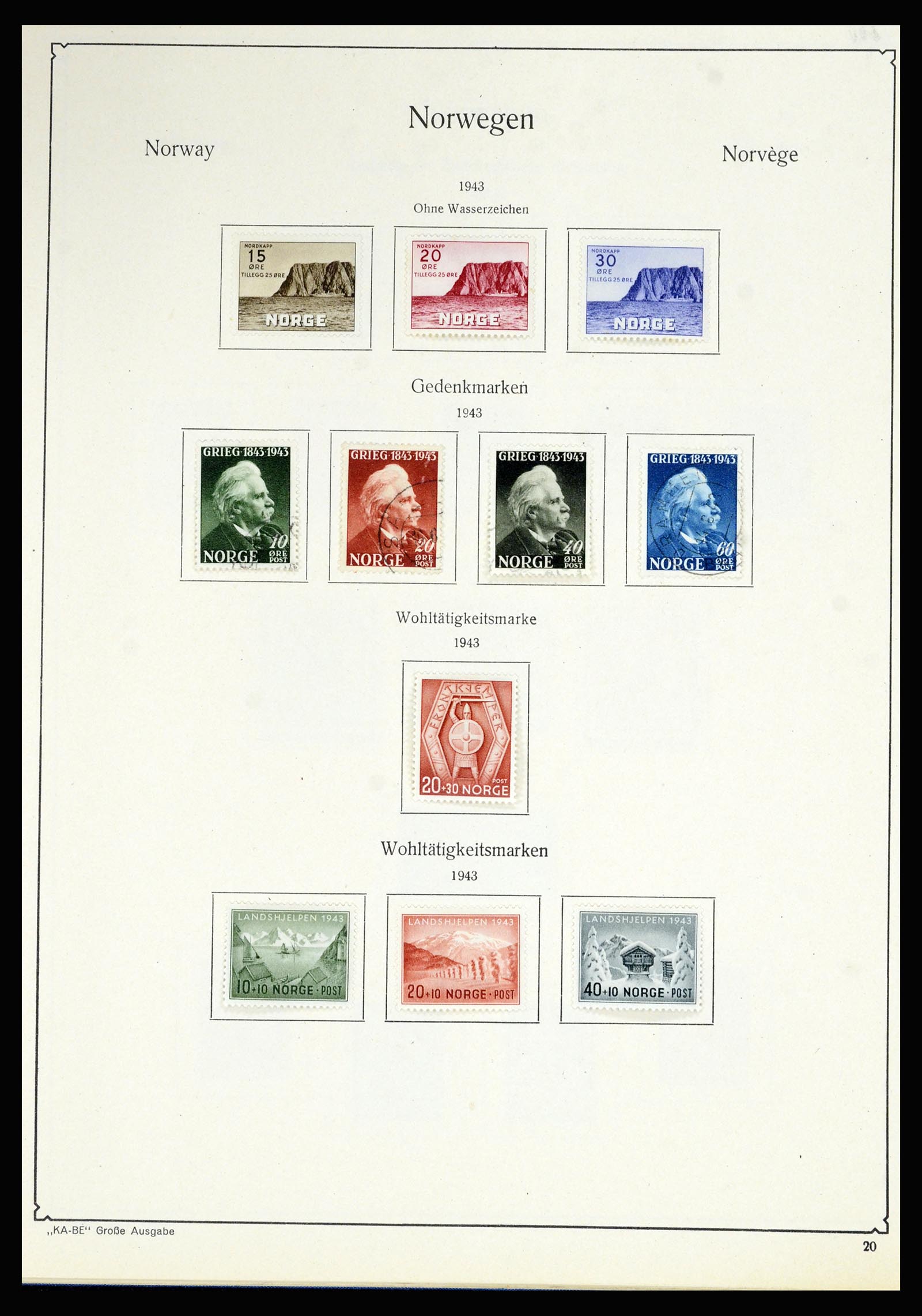 36903 020 - Postzegelverzameling 36903 Noorwegen 1856-1970.