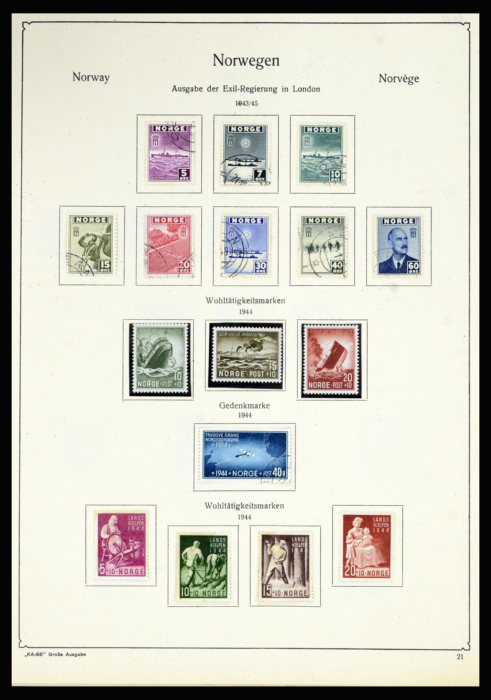 36903 021 - Postzegelverzameling 36903 Noorwegen 1856-1970.