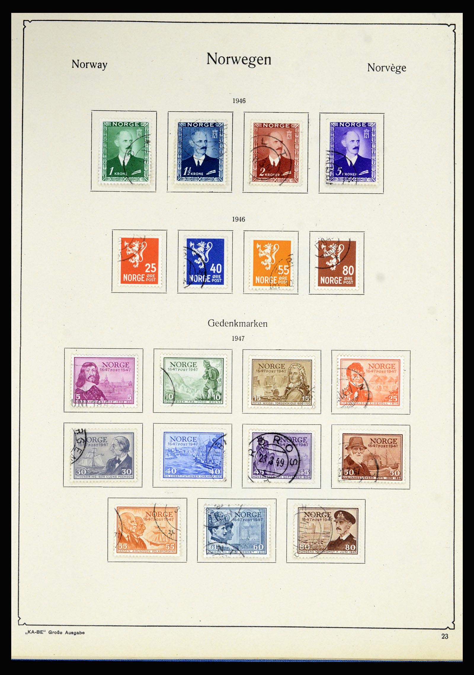 36903 023 - Postzegelverzameling 36903 Noorwegen 1856-1970.